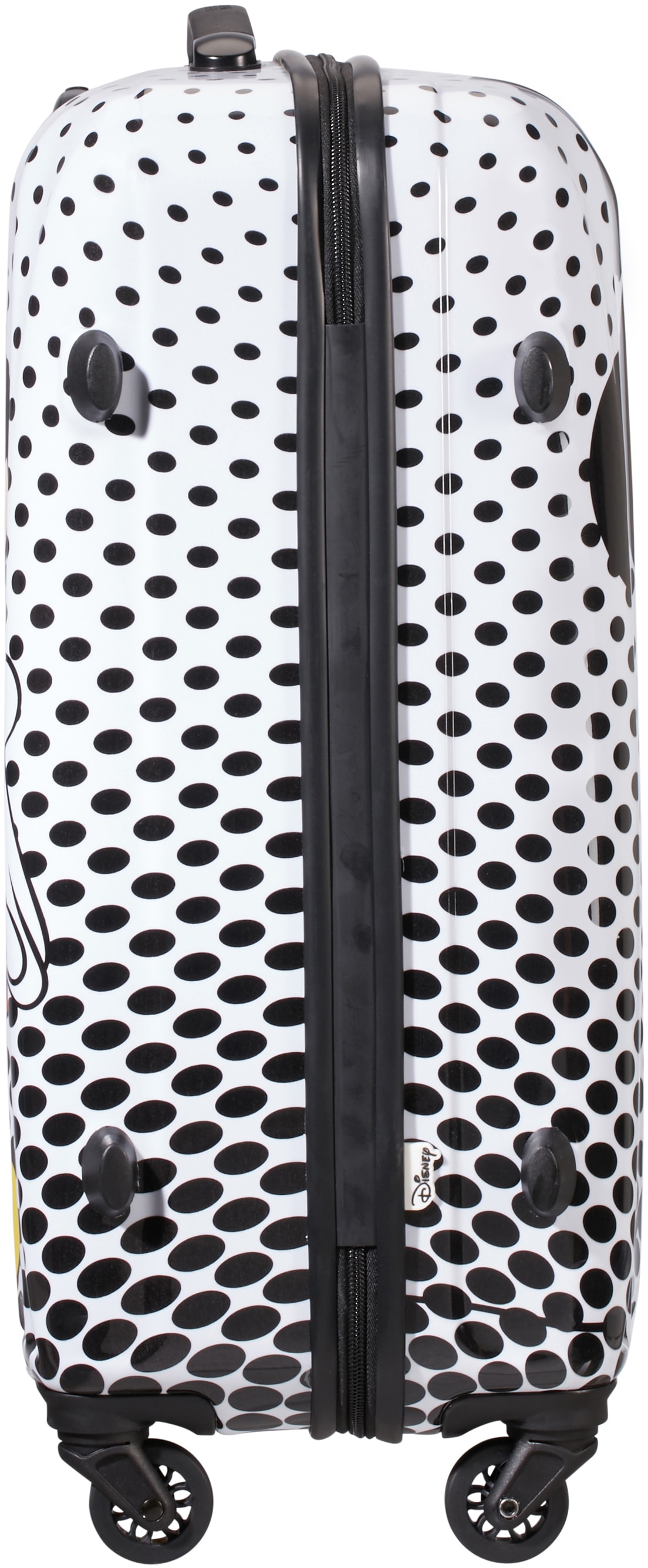 American Tourister® Hartschalen-Trolley »Disney Legends, Mickey Mouse Polka Dot, 65 cm«, 4 Rollen, Kinderreisekoffer Reisekoffer Aufgabegepäck TSA-Zahlenschloss