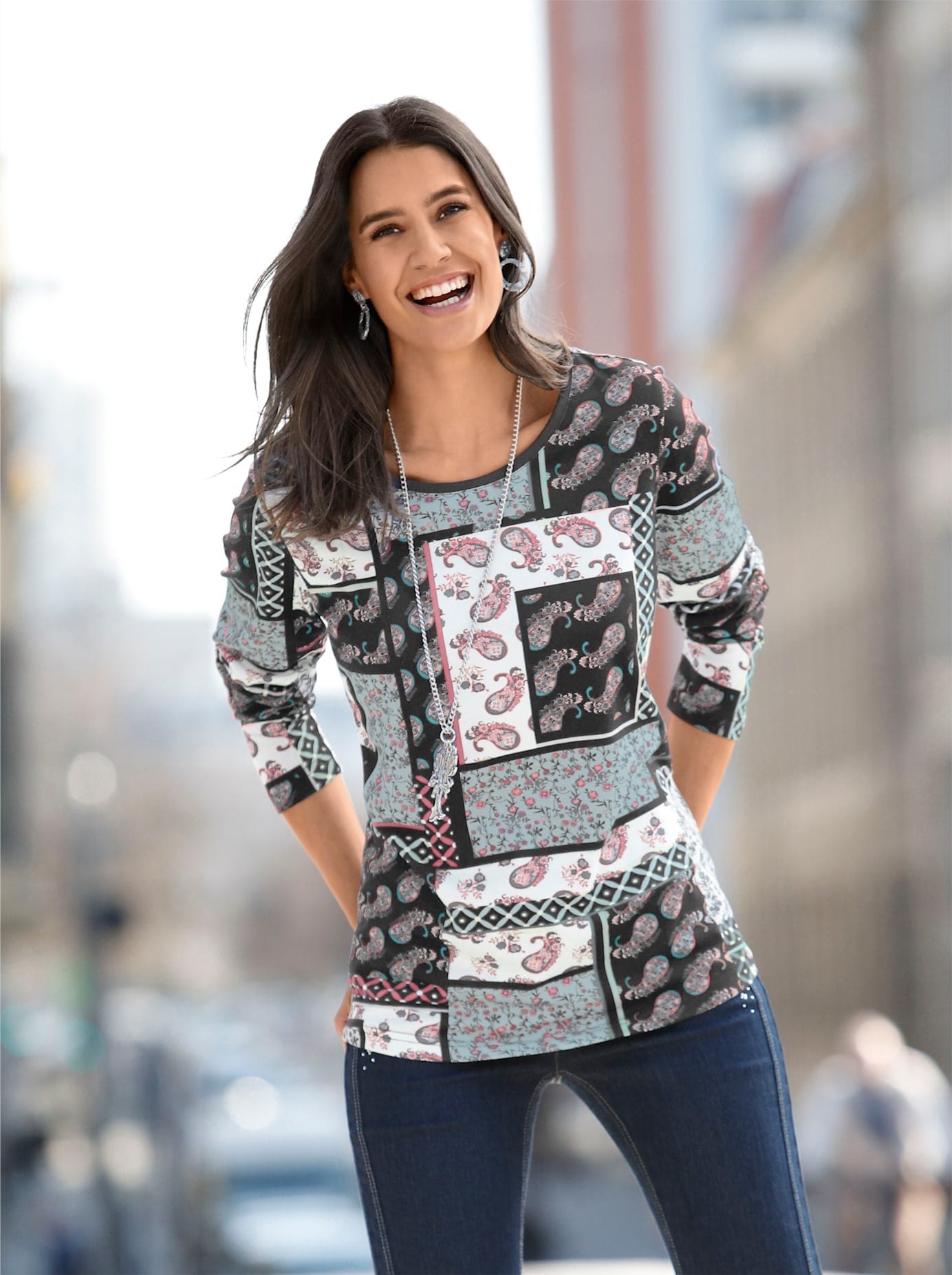 Inspirationen Langarmshirt »Shirt«, (1 tlg.)