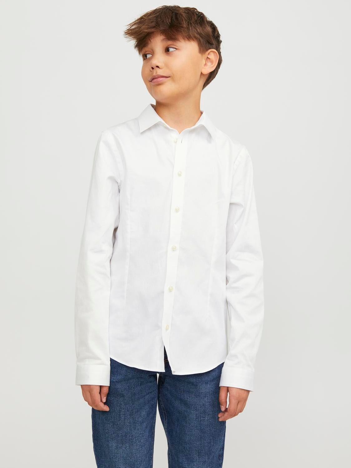 Jack & Jones Junior Langarmhemd »JPRPARMA cool, elastisch, kombinierbar« Baumwollmischung, regular fit