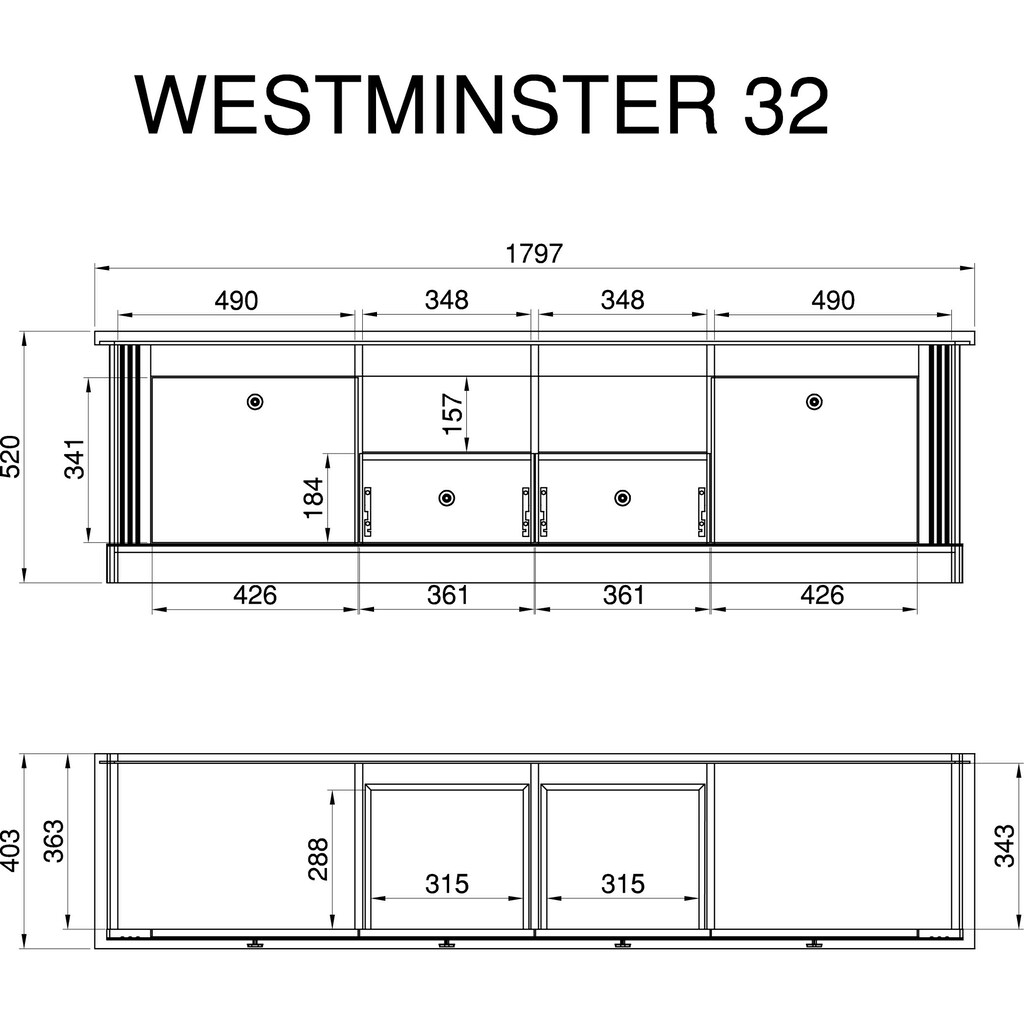 Home affaire Lowboard »Westminster«