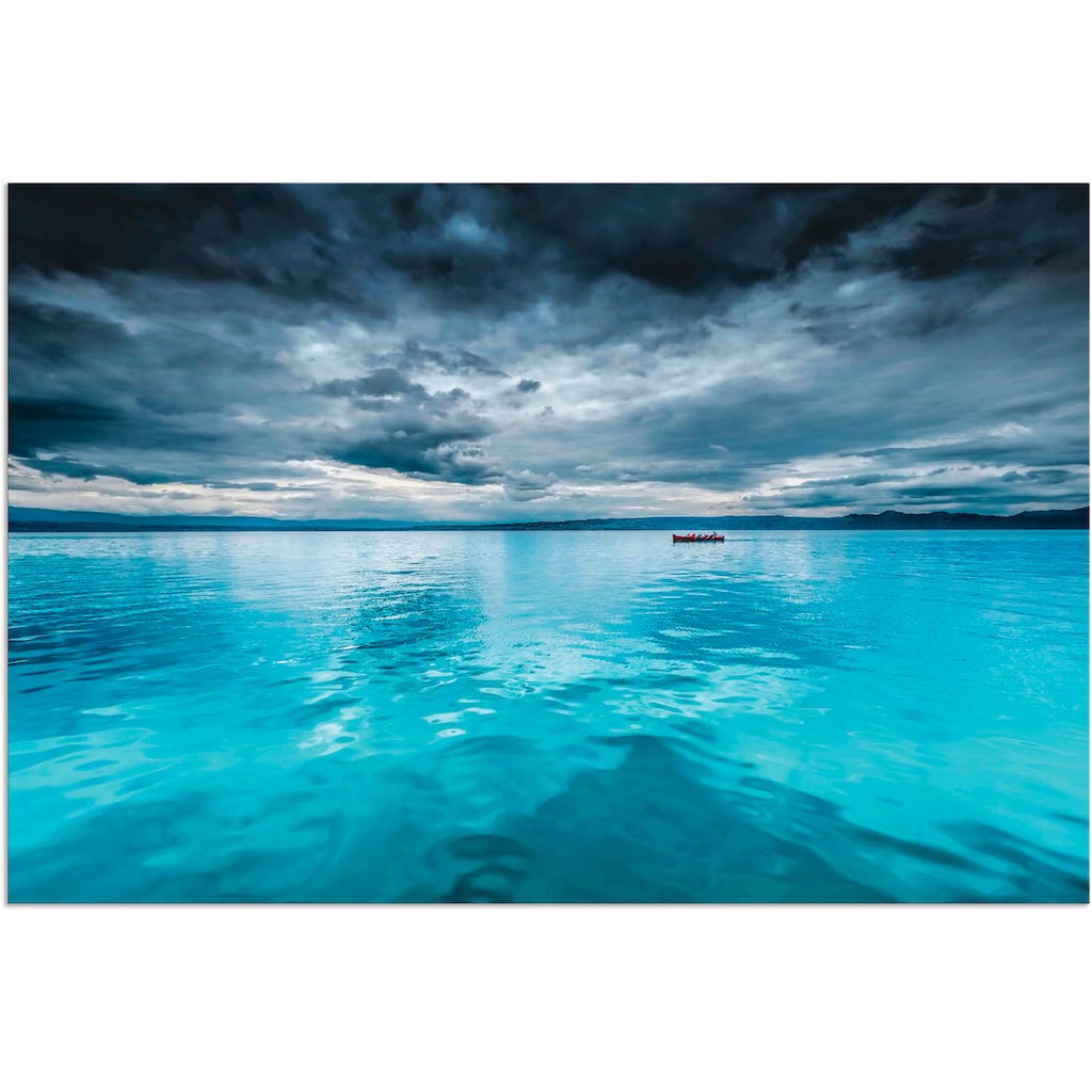 Artland Wandbild »Mystischer See mit Boot«, Gewässer, (1 St.)