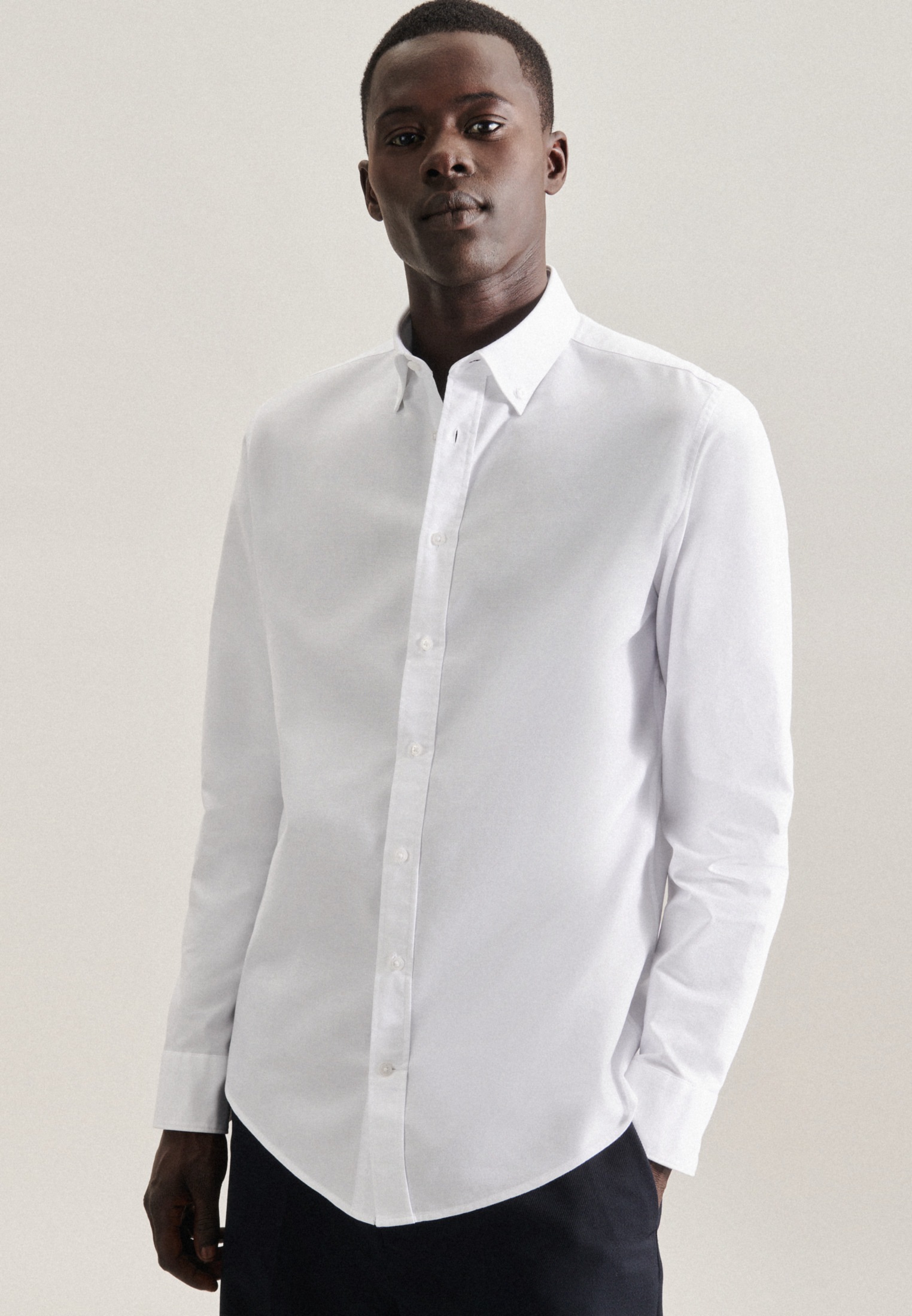seidensticker Businesshemd »X-Slim« X-Slim Langarm Button-Down-Kragen Uni