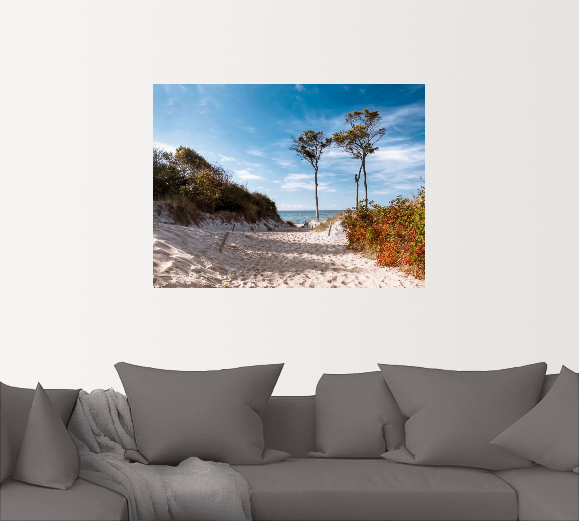 Artland Wandbild »Weststrand Darss«, Strand, (1 St.), als Leinwandbild, Poster, Wandaufkleber in verschied. Grössen