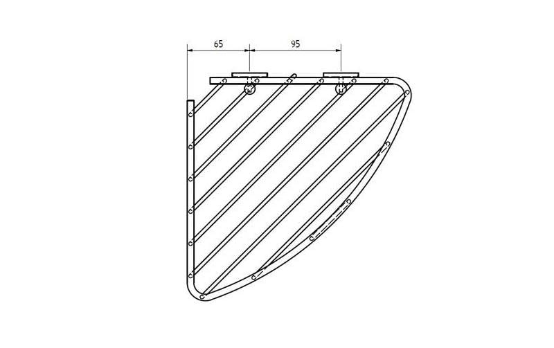 Tesa, tesa Badregal »Aluxx einstöckig, flach«, silberfarben, Aluminium, B/H/T: 20,5 cm x 8,7 cm