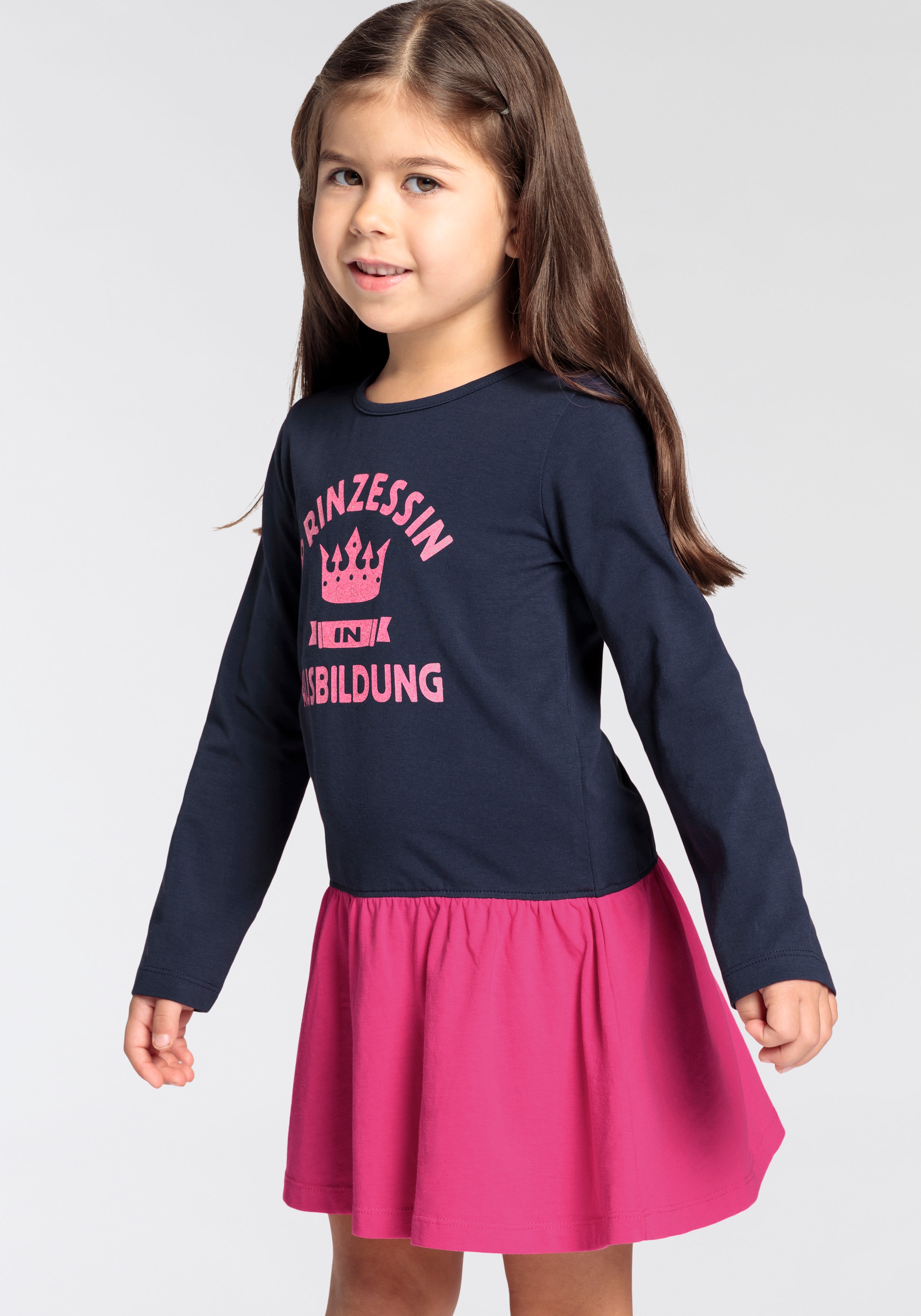 KIDSWORLD Jerseykleid »PRINZESSIN IN AUSBILDUNG«, Sprüchedruck für kleine Mädchen