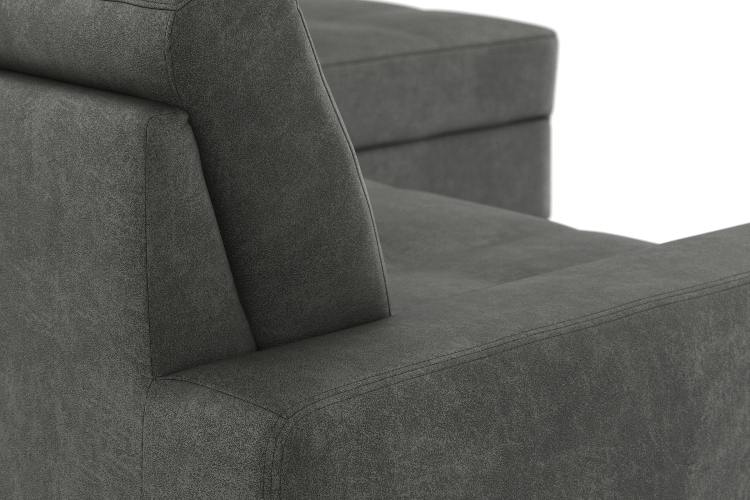 DOMO collection Ecksofa »Florentina zeitlos und elegant, Sitznähte als Designelement, L-Form«, wahlweise mit Bettfunktion, mit Kontrastnaht, Komfortsitzhöhe 47cm