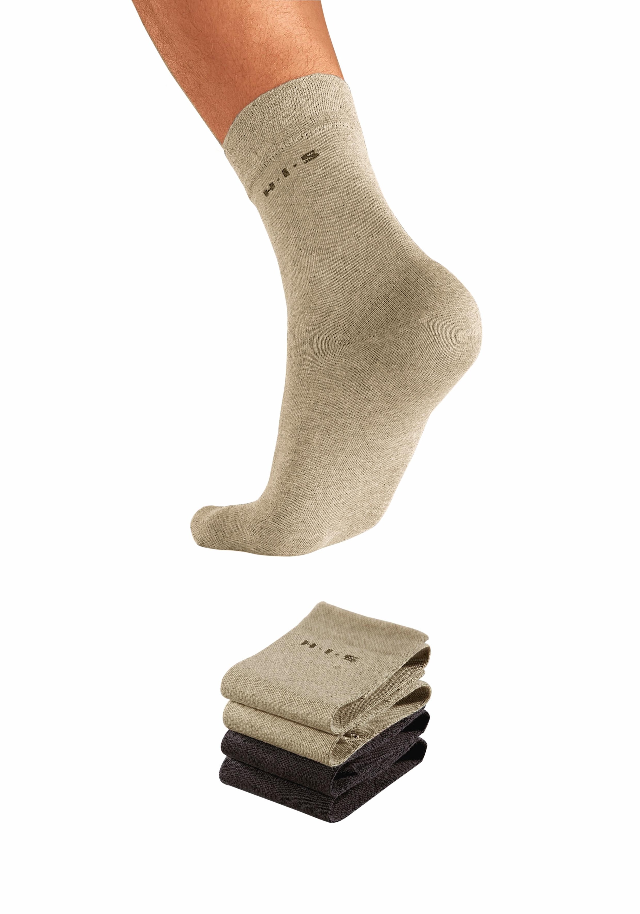 H.I.S Socken, (4 druckfreiem Jelmoli-Versand Bündchen mit | Paar), bestellen online