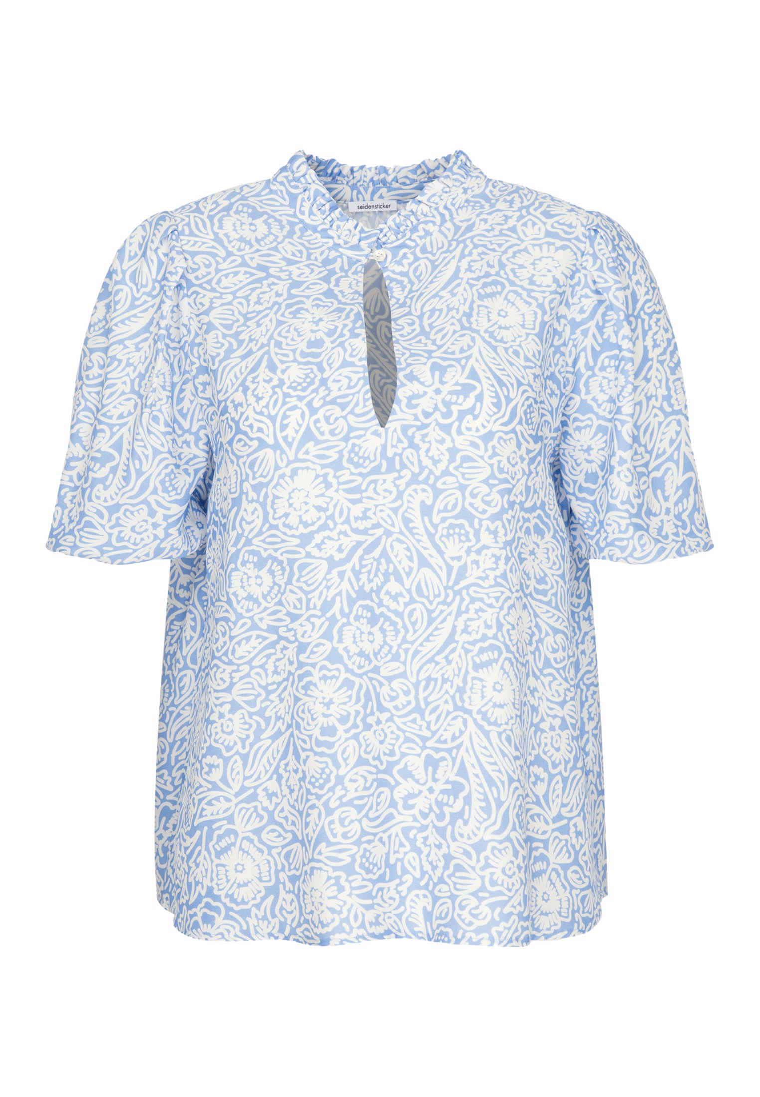 seidensticker Shirtbluse »Schwarze Rose«, 1/2 Rundhals Floral
