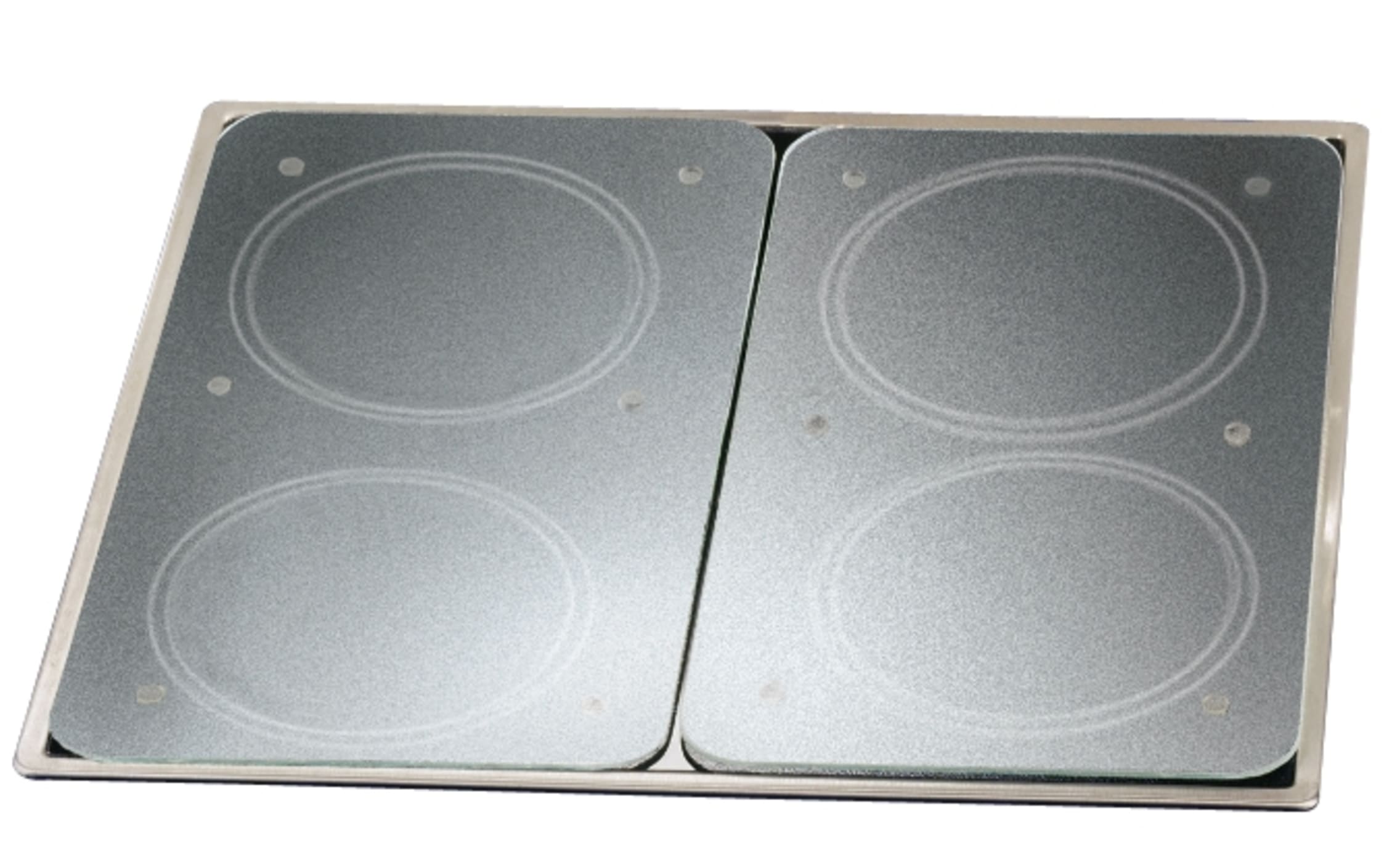 WENKO Herd-Abdeckplatte »Universal Modell Transparent«, (Set, 2 tlg.), Herdabdeckung für alle Herdarten, kratzfest, mit rutschfesten Füssen