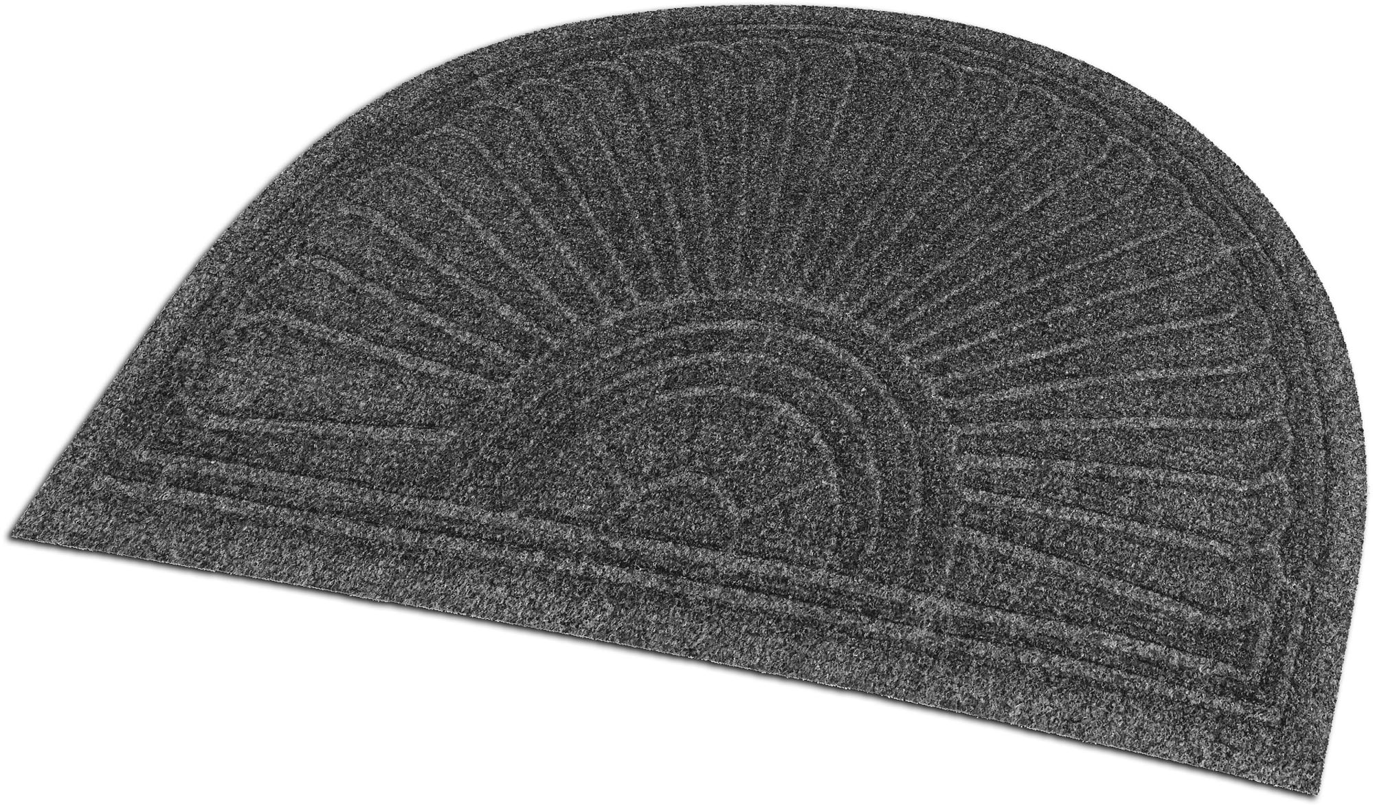 wash+dry by Kleen-Tex Fussmatte »DUNE Halfmoon dark grey«, halbrund, 8 mm Höhe, Schmutzfangmatte, rutschhemmend, In- und Outdoor geeignet, waschbar