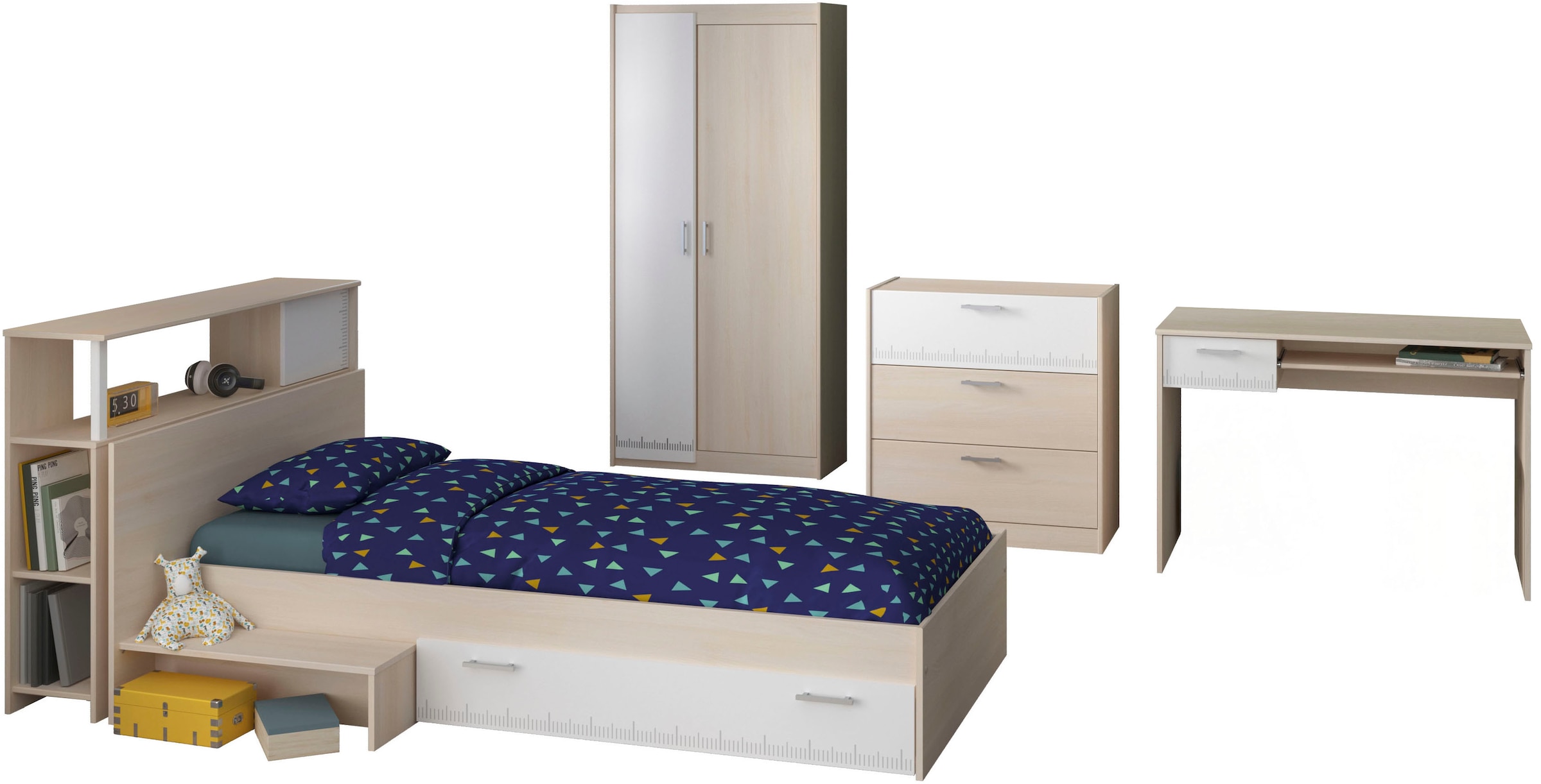Parisot Jugendzimmer-Set "Charly 8" Set, 5-tlg., 5 tlg.