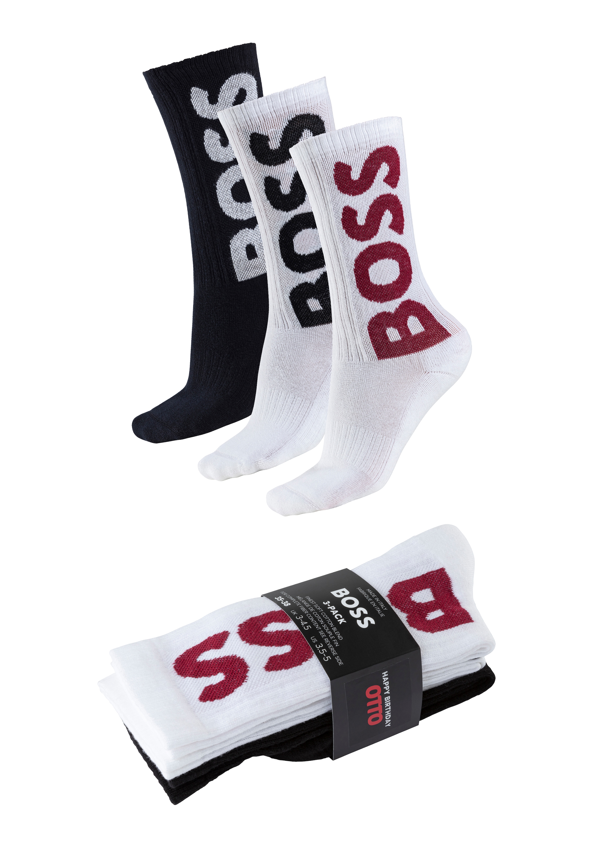 BOSS Socken "Limited Edition Unisex" Packung, 3er, 3 Stk. tlg. Special Limited Edition zum 75. Geburtstag OTTO, Unisex