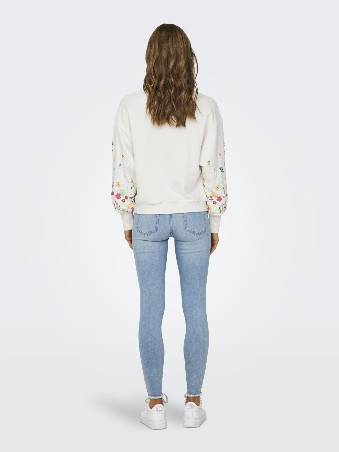 ONLY Sweatshirt »ONLBROOKE L/S O-NECK FLOWER SWT«