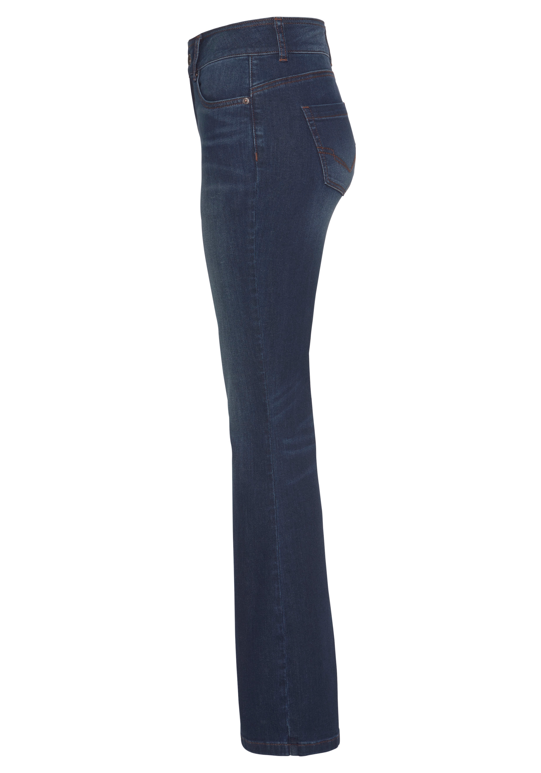 H.I.S Bootcut-Jeans »High-Waist«, hohe Taille, Bootcut, mit Used-Effekten, auch in Langgrössen
