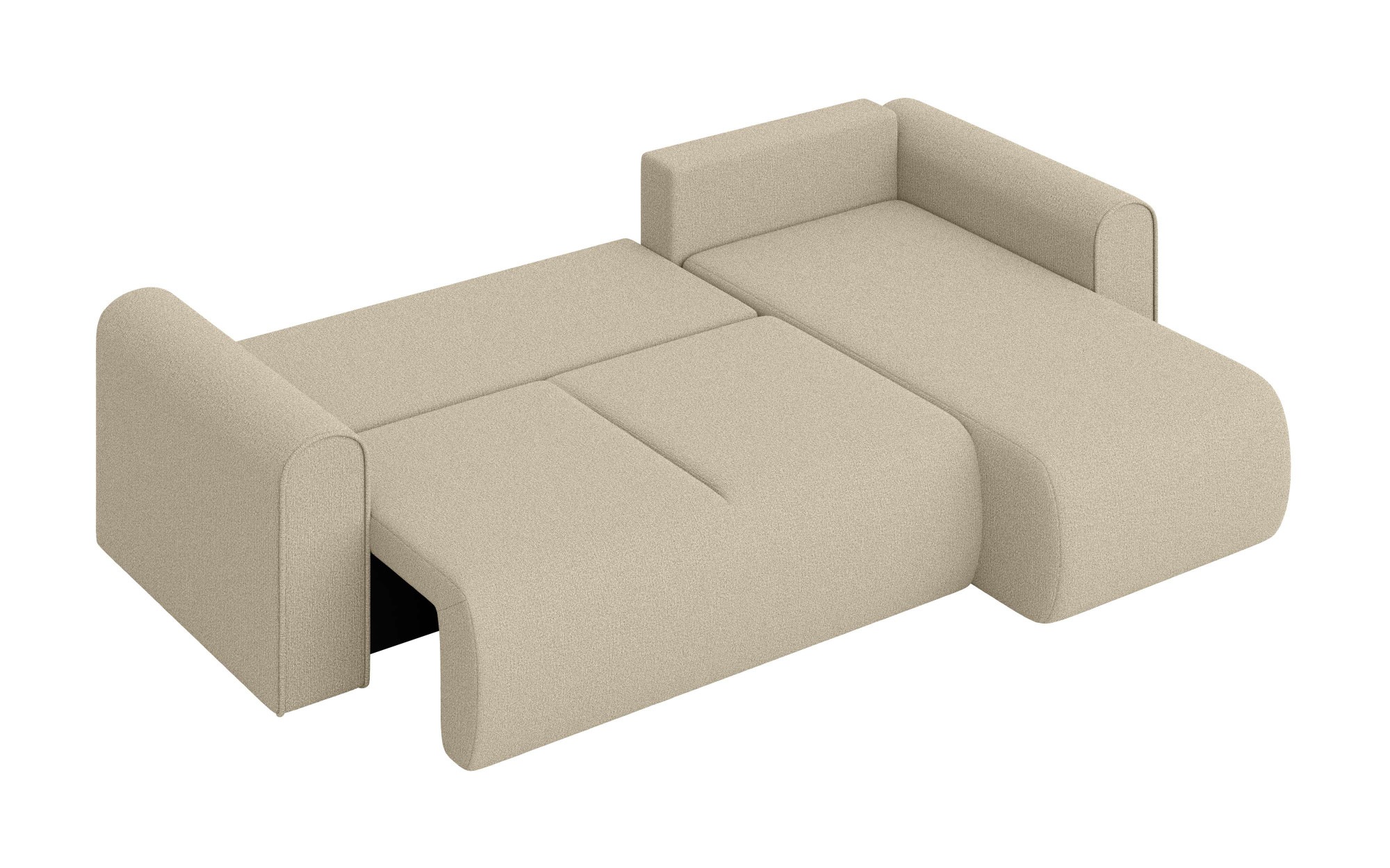 INOSIGN Ecksofa »Zacharia wahlweise Schlafsofa mit Bettkasten, B/T/H 250/166/86 cm«, L-Form mit Wellenunterfederung, Recamiere beidseitig montierbar