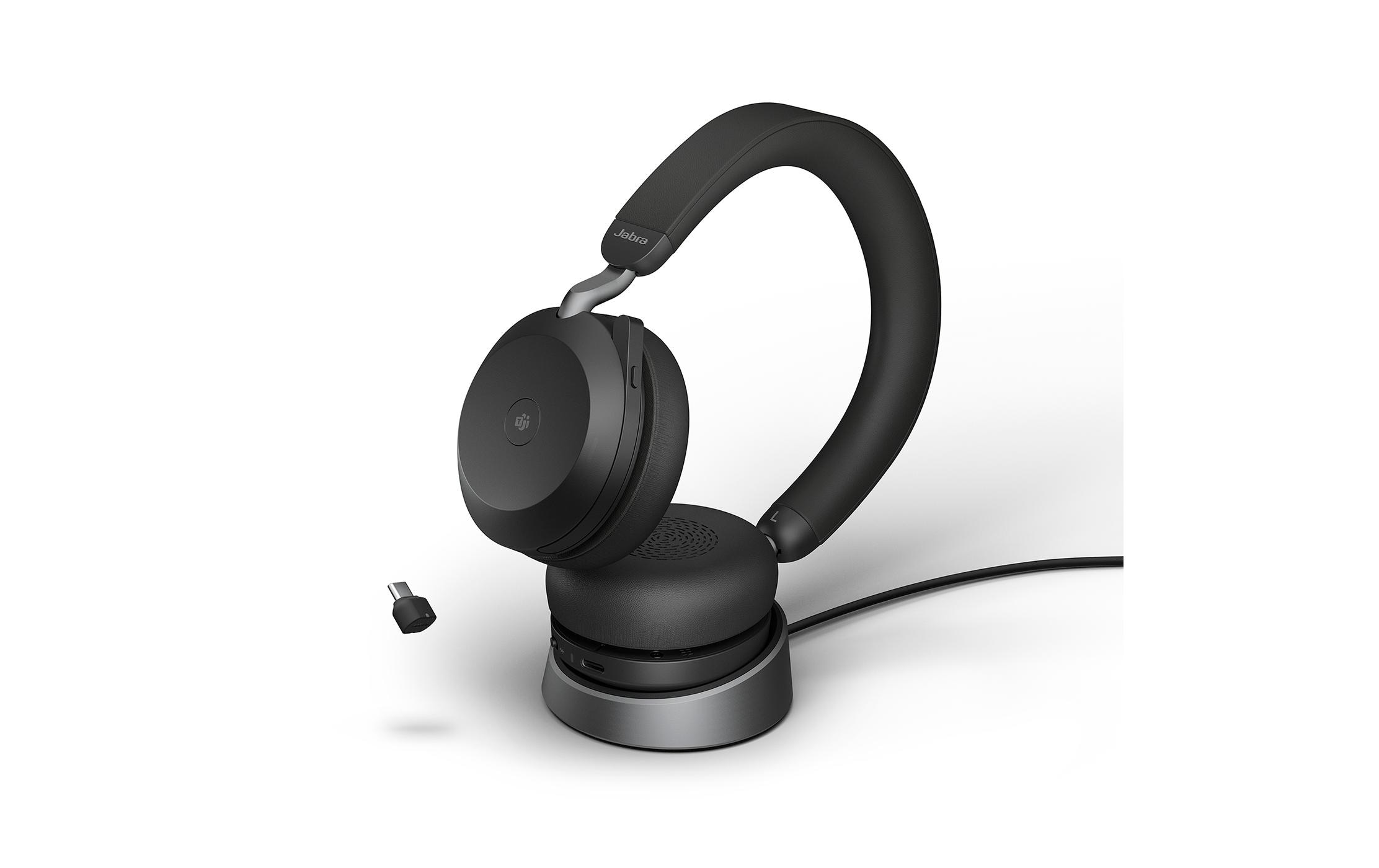 Jabra Headset »Evolve2 75 Duo MS«, Active Noise Cancelling (ANC)