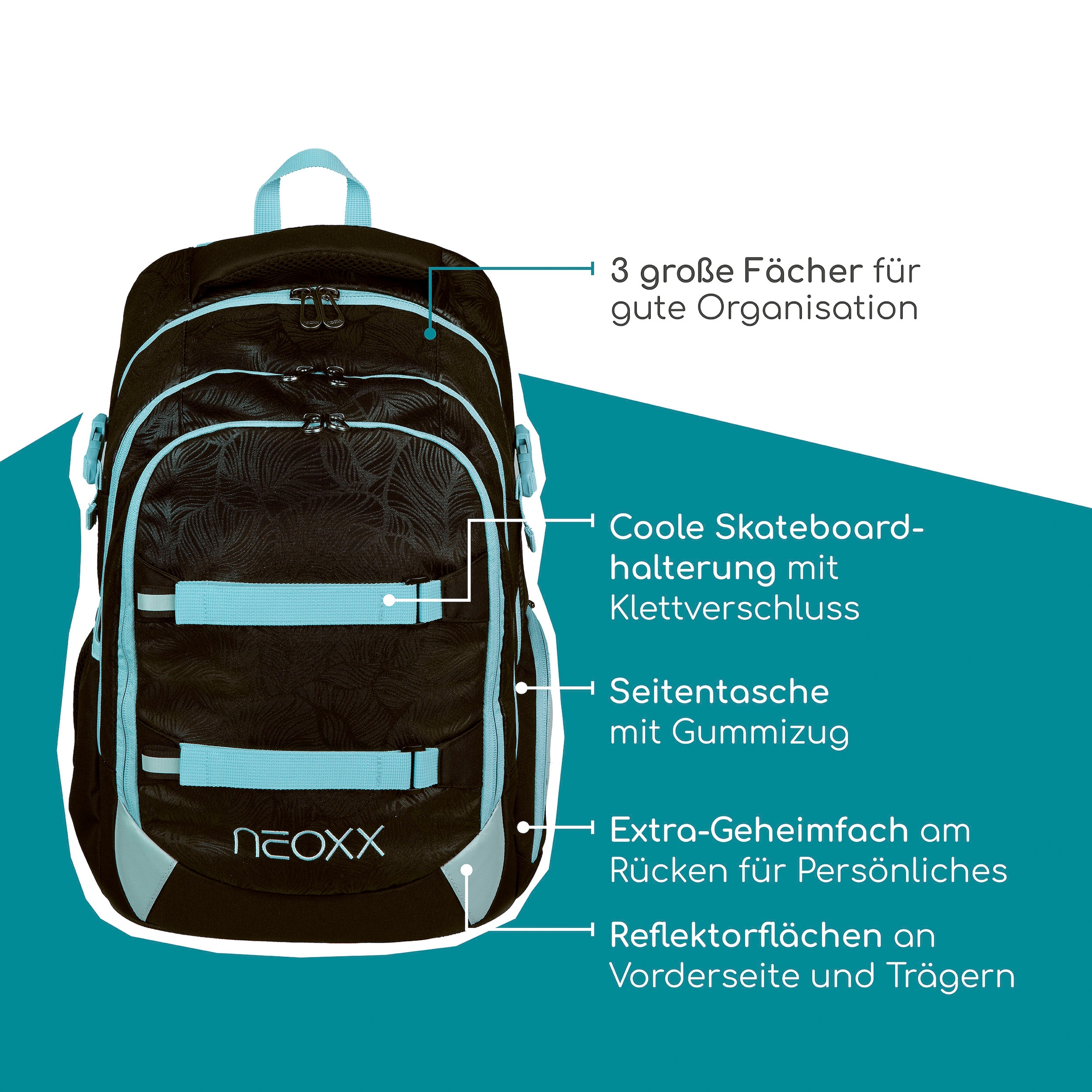 neoxx Schulrucksack »Active Pro, Queen of Nite«