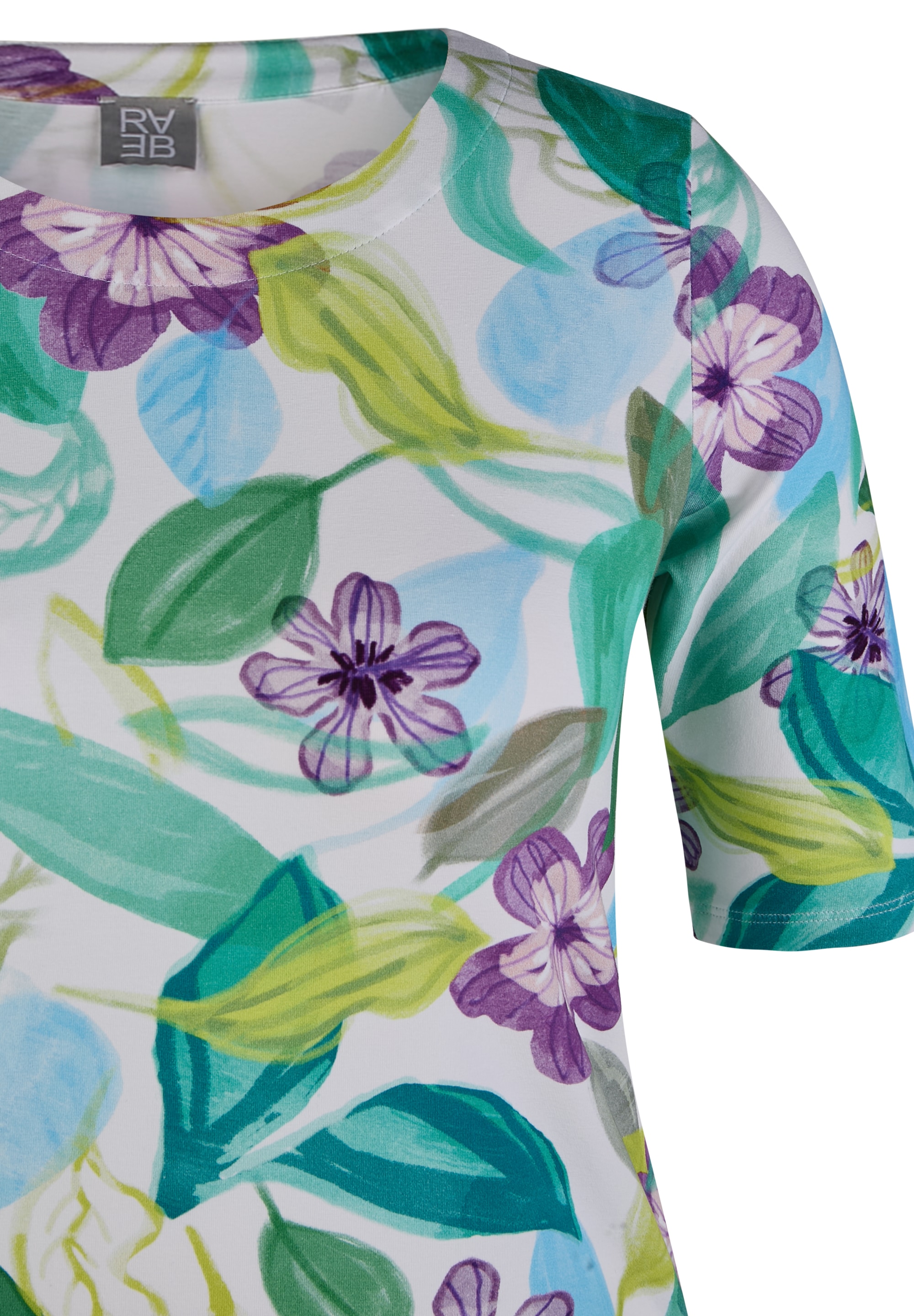 Rabe Kurzarmshirt, mit floralem Muster