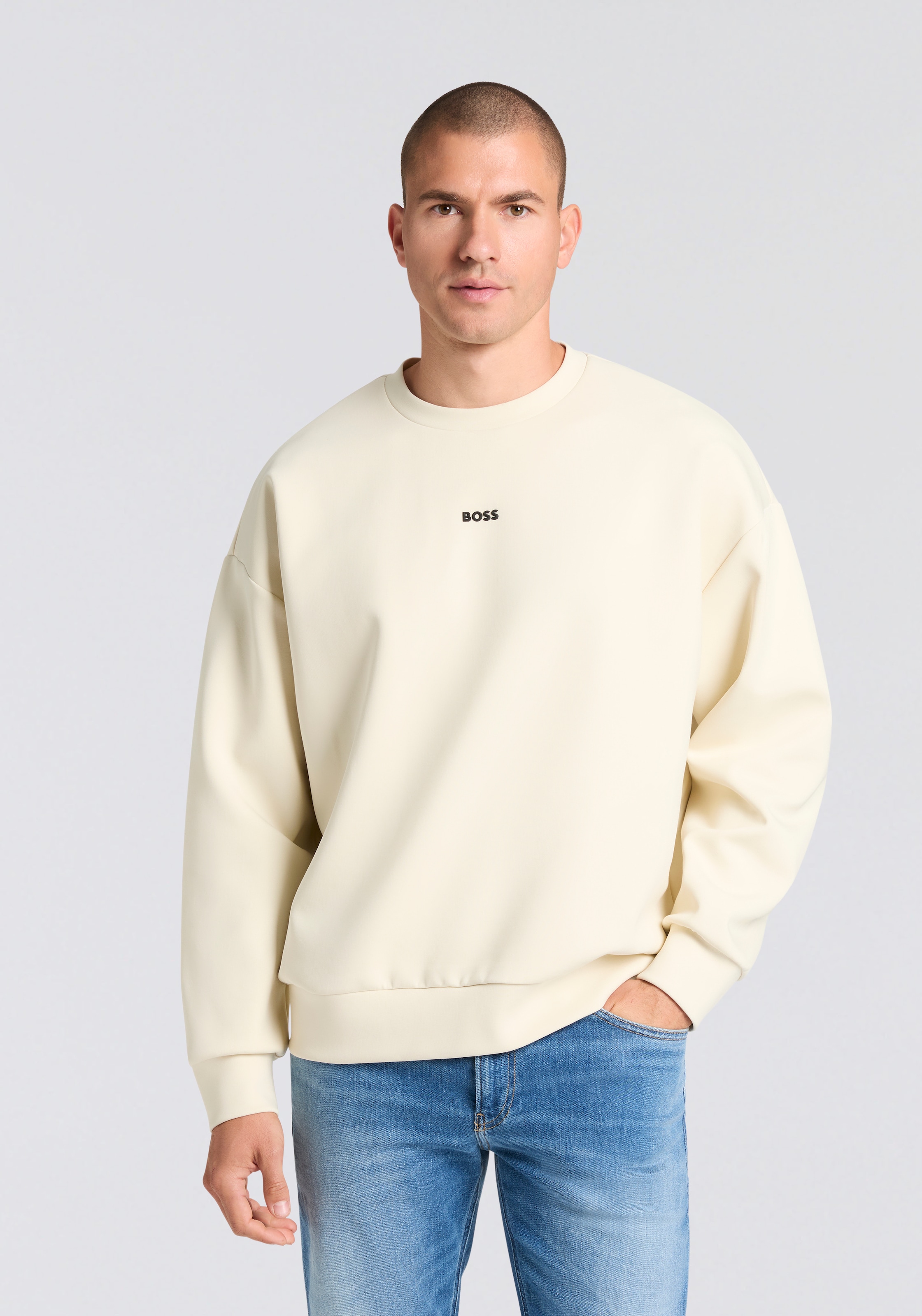 BOSS GREEN Sweatshirt »Stenson«, oversize fit, Rundhalsausschnitt