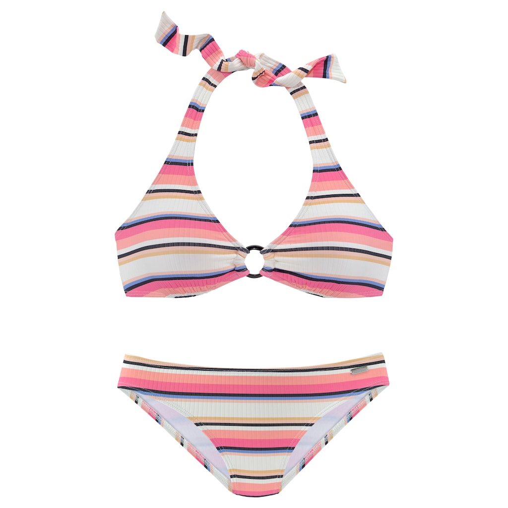Venice Beach Triangel-Bikini, mit strukturierter Ware und Zierring