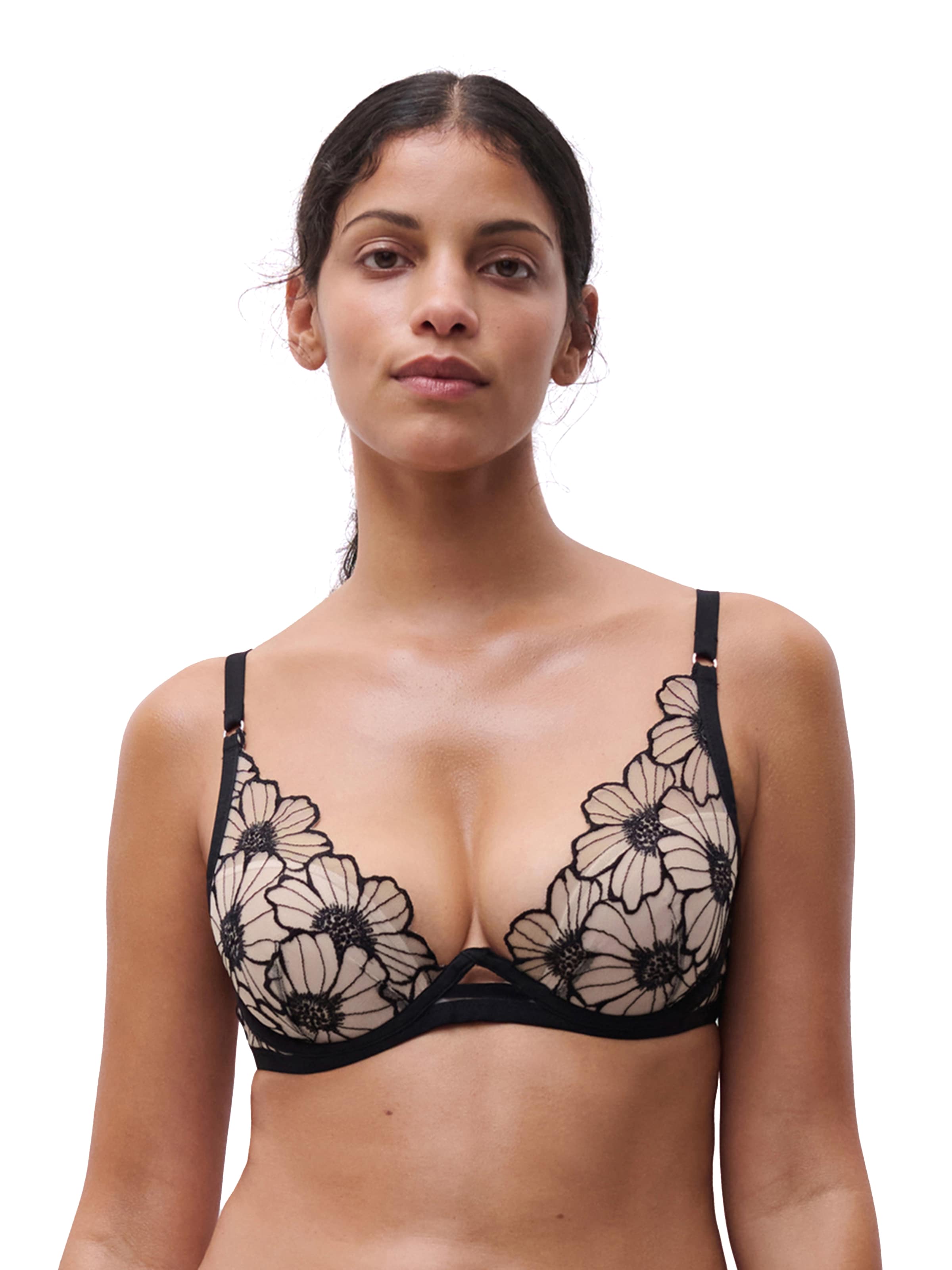 Chantelle T-Shirt-BH "LUSH" Stickerei, Elastischer Tüll