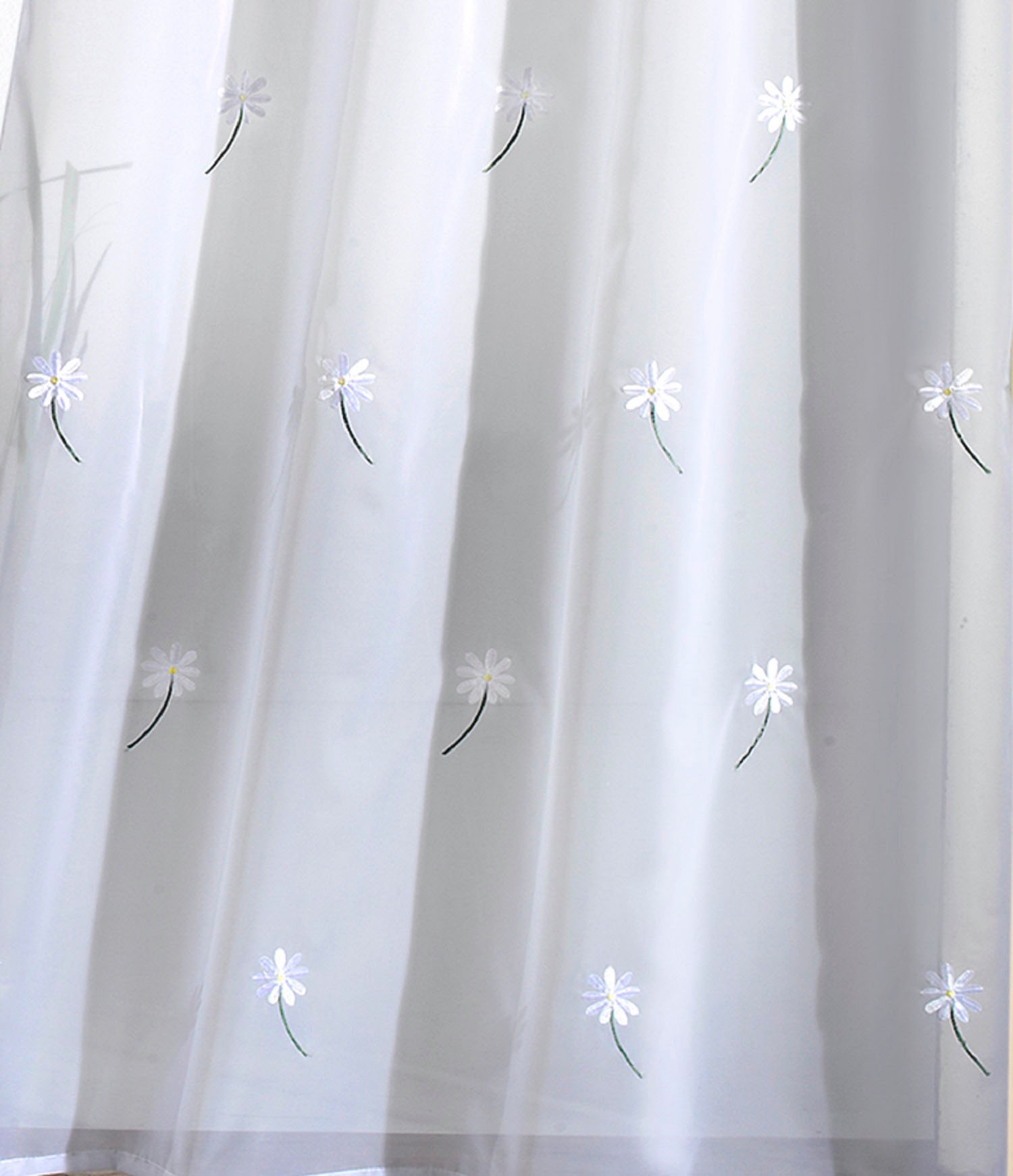 Weckbrodt Vorhang »Daisy«, (1 St.), Voile, halbtransparent, bestickt, Floral, geblümt, Gardine, Store