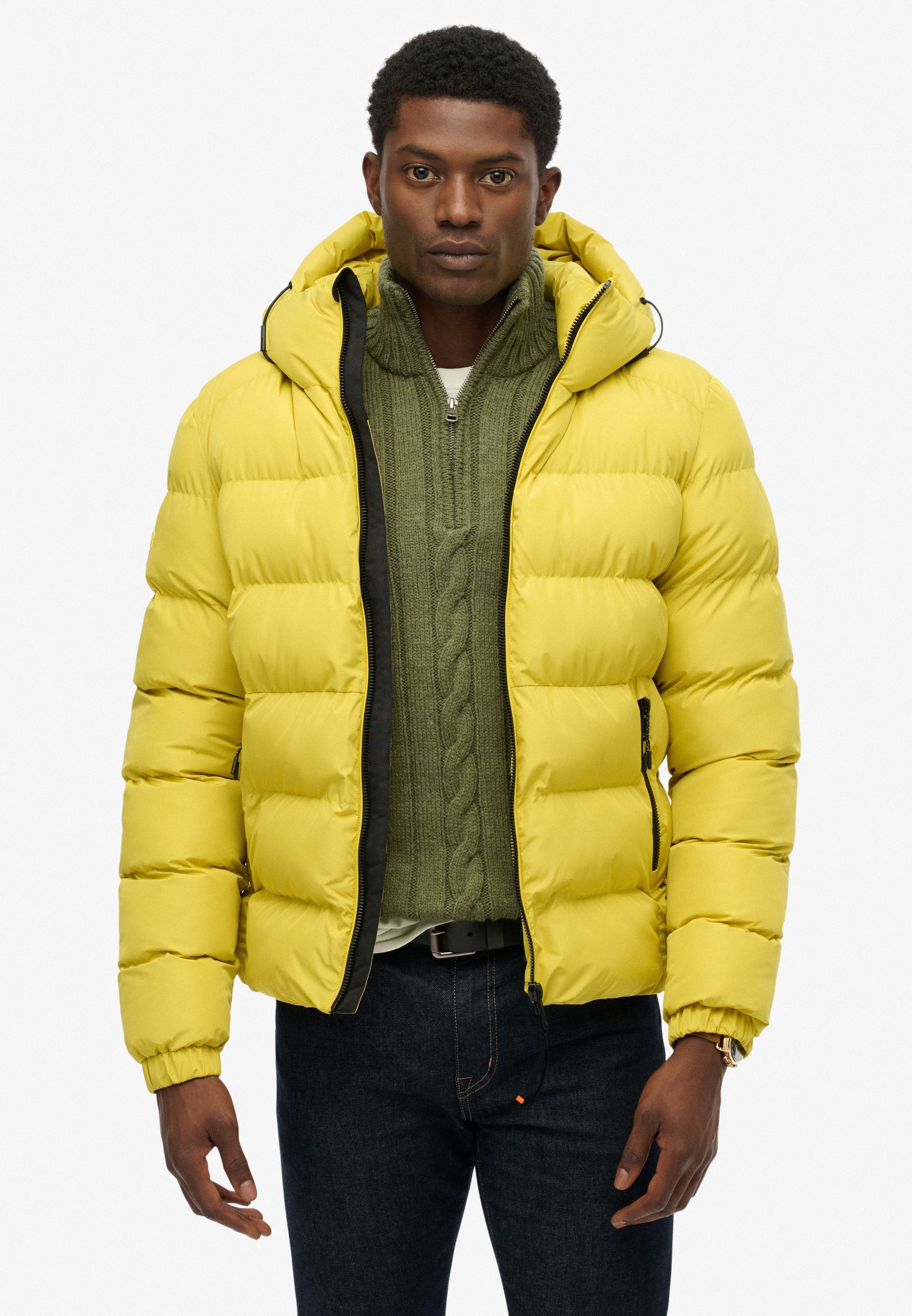 Superdry Steppjacke »HOODED SPORTS PUFFER JACKET«, mit Kapuze