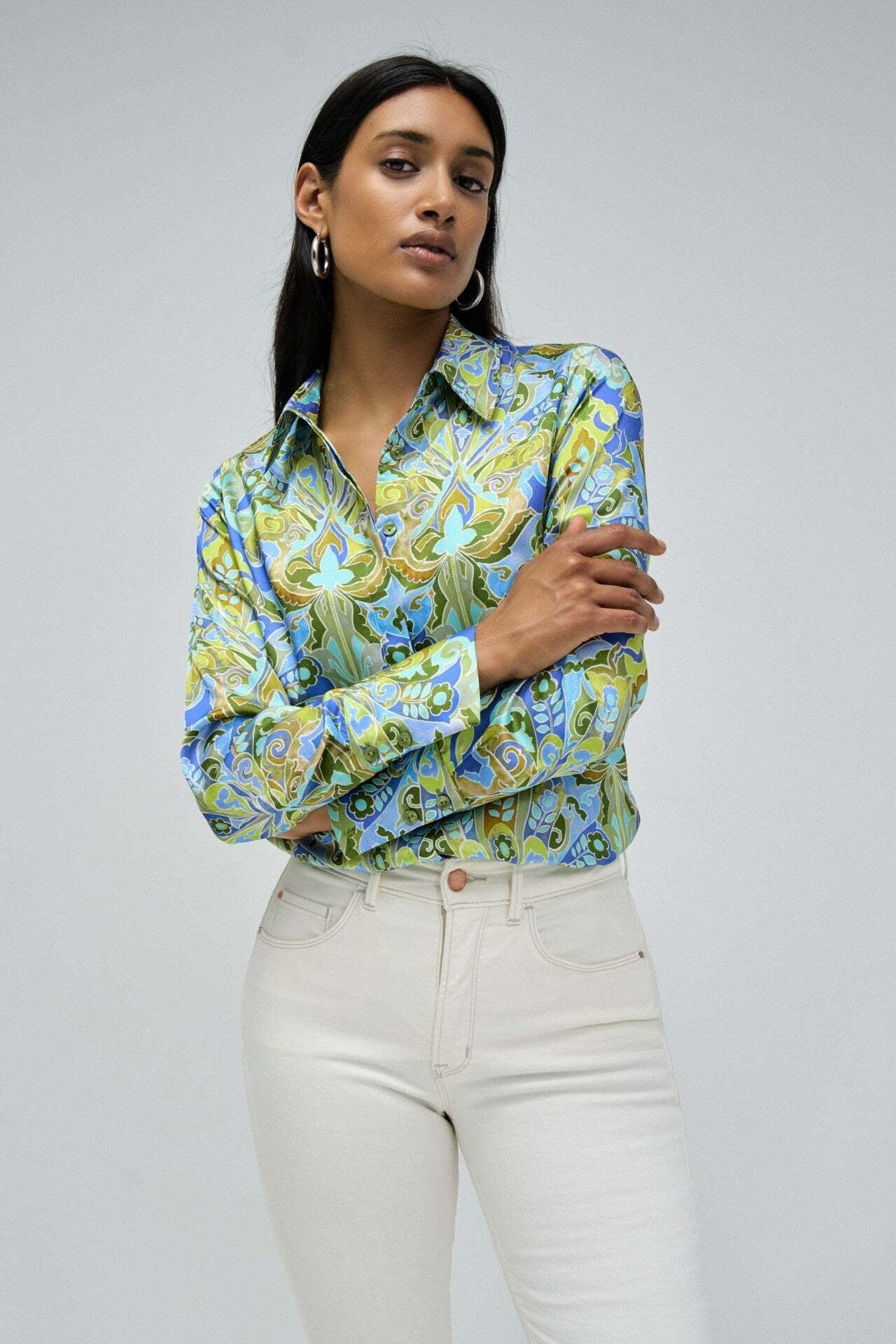 Salsa Langarmbluse »Salsa Jeans Langarmbluse Satin Basic Shirt«