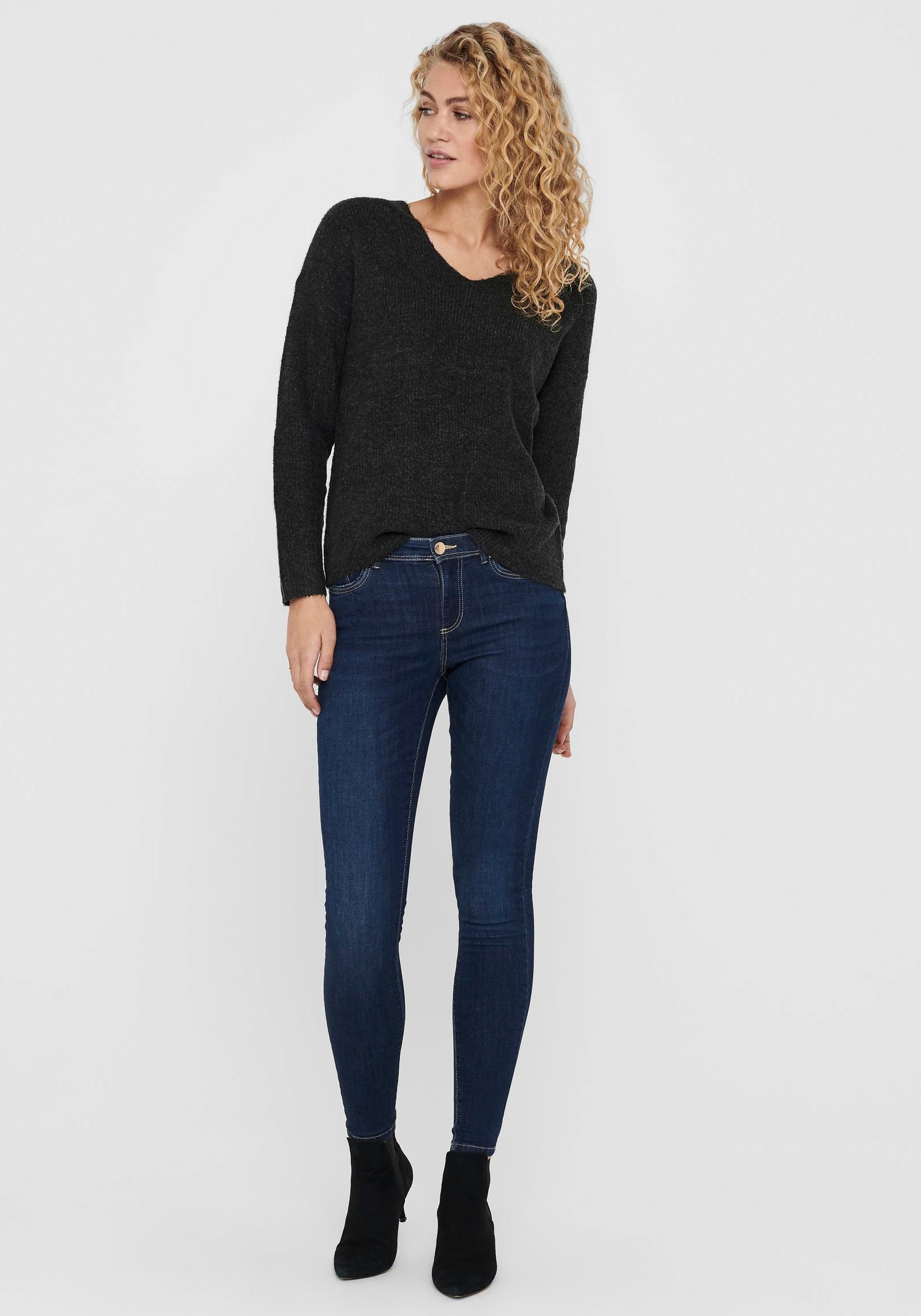 ONLY Strickpullover »ONLCAMILLA V-NECK L/S PULLOVER KNT NOOS«