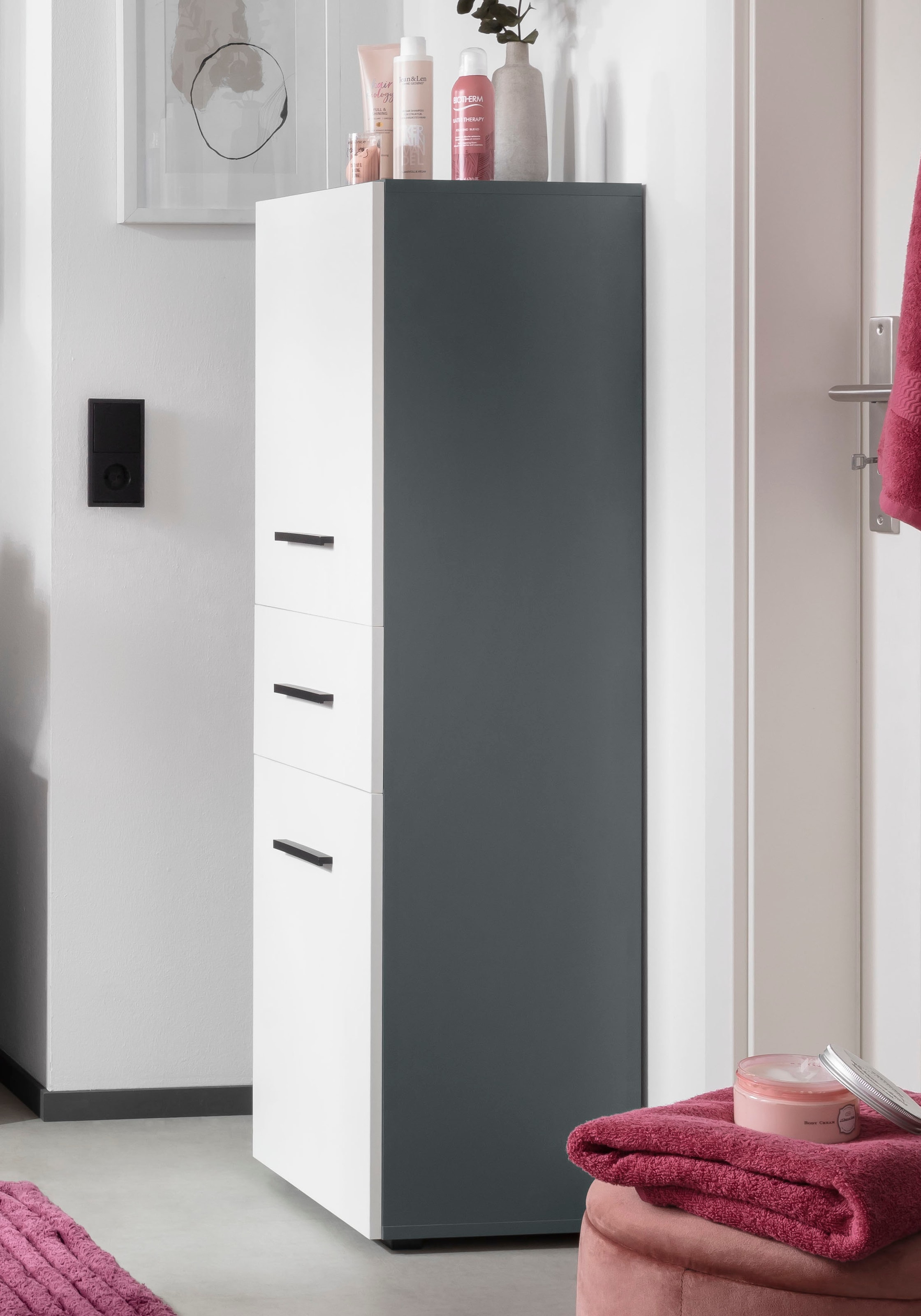 INOSIGN Midischrank »Skara«, verstellbarer Einlegeböden hinter jeder Tür, Breite 38 cm, Höhe 130 cm