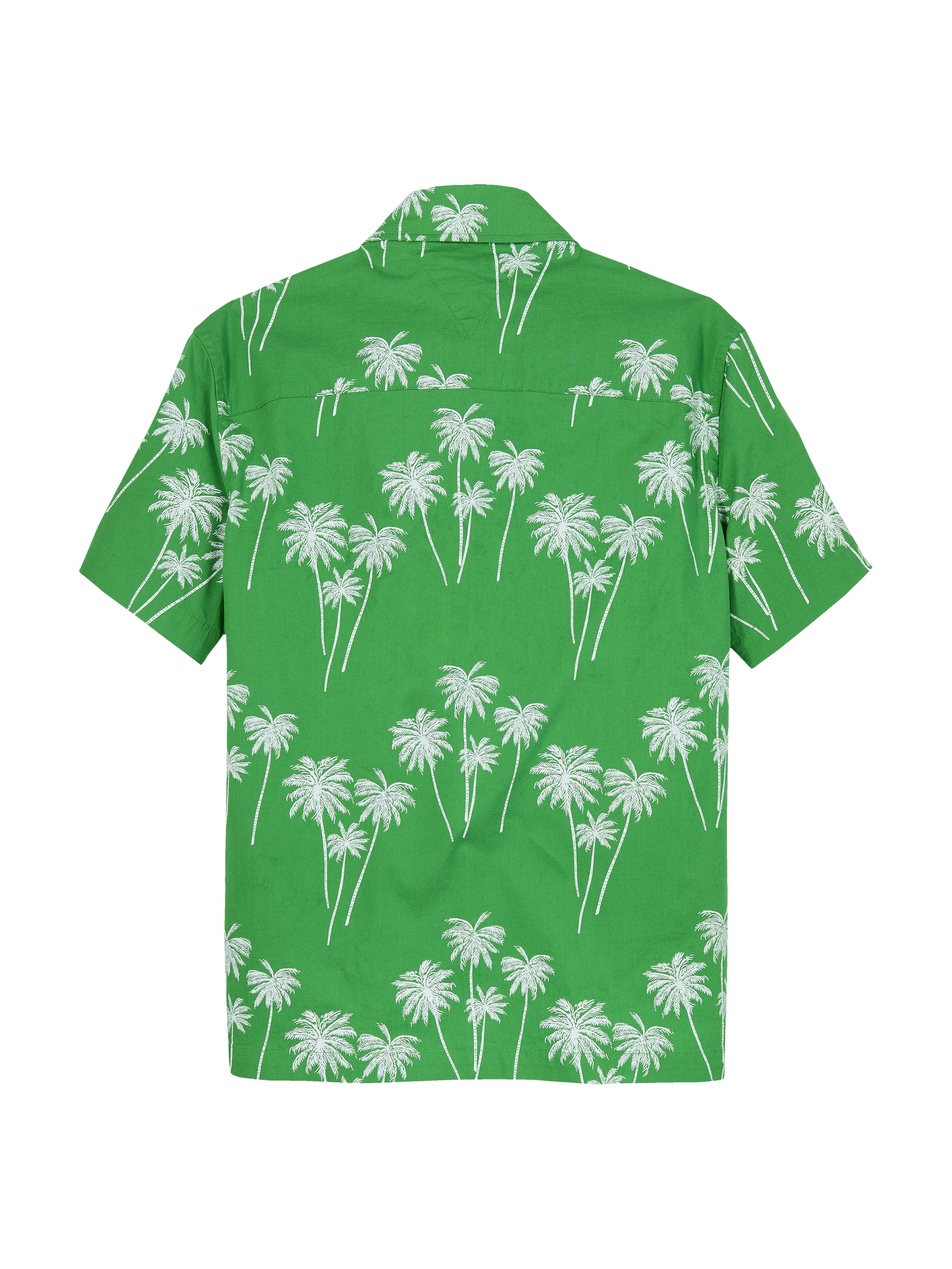 Tommy Hilfiger Kurzarmshirt »STRETCH POPLIN PRINTED SHIRT SS«, mit Palmenprint