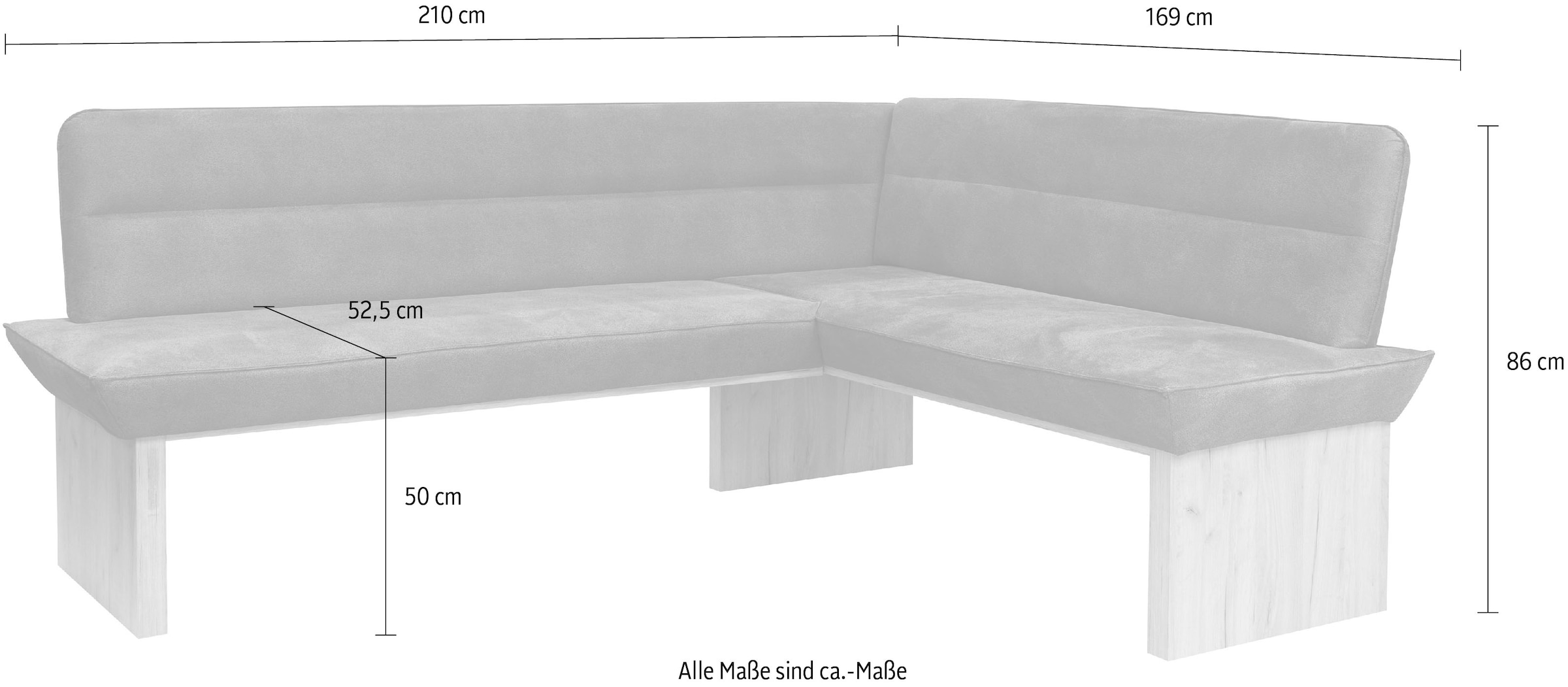 Home affaire Eckbank »Beluna«, mit Wellenunterfederung im Sitz