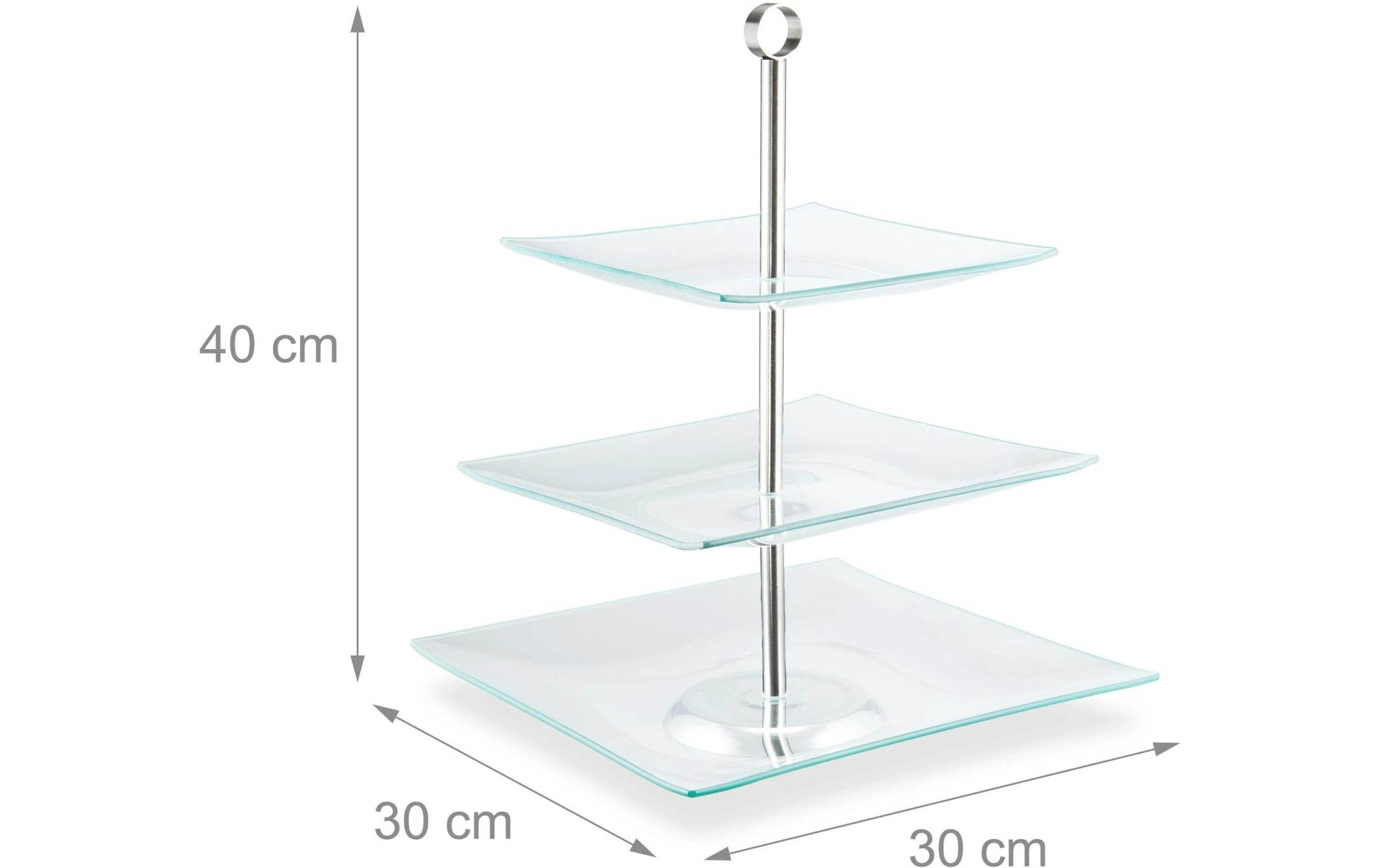 relaxdays Etagere »eckig 3-stufig«