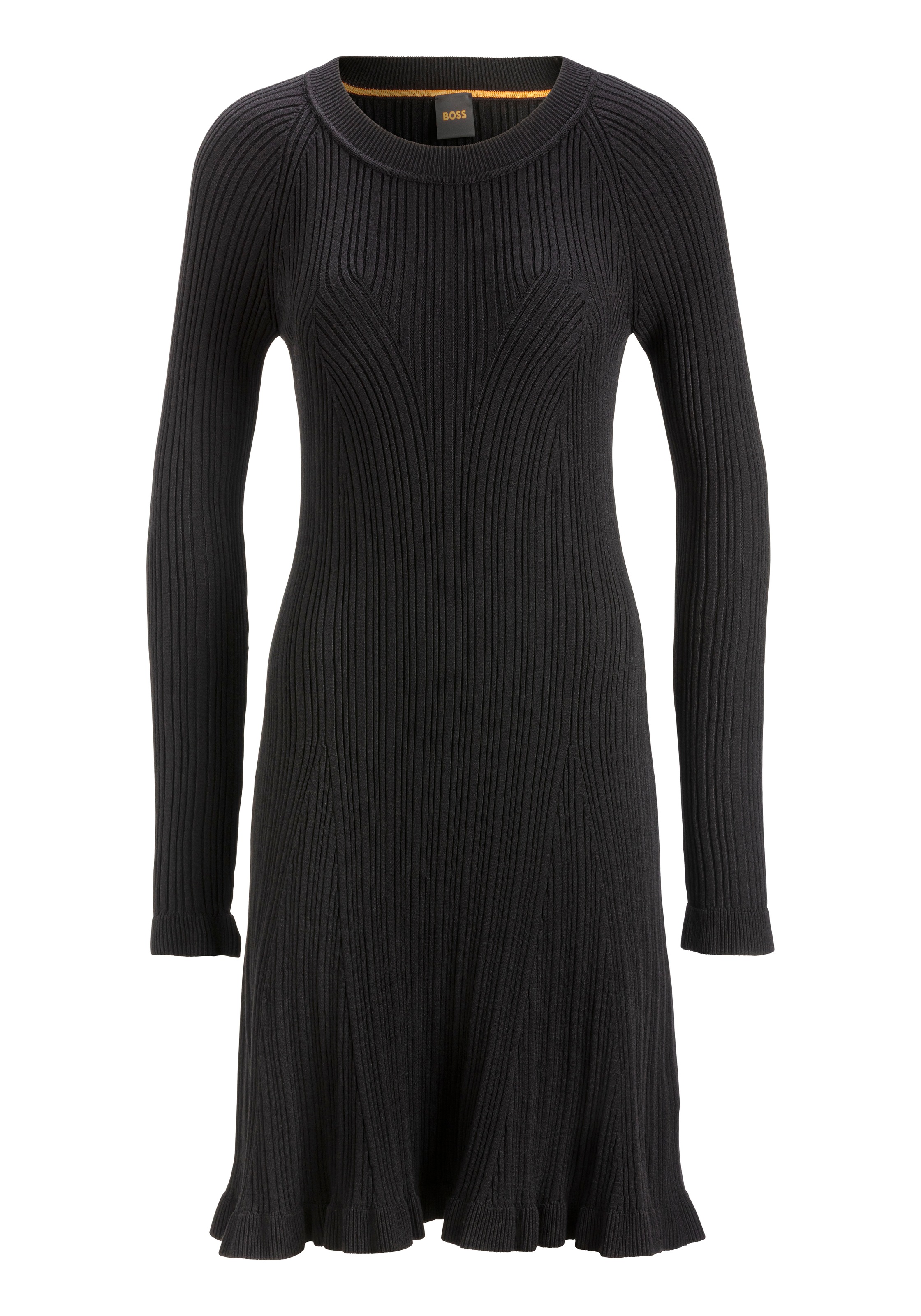 BOSS ORANGE Strickkleid »Furner Premium Damenmode« mit Rundhalsausschnitt