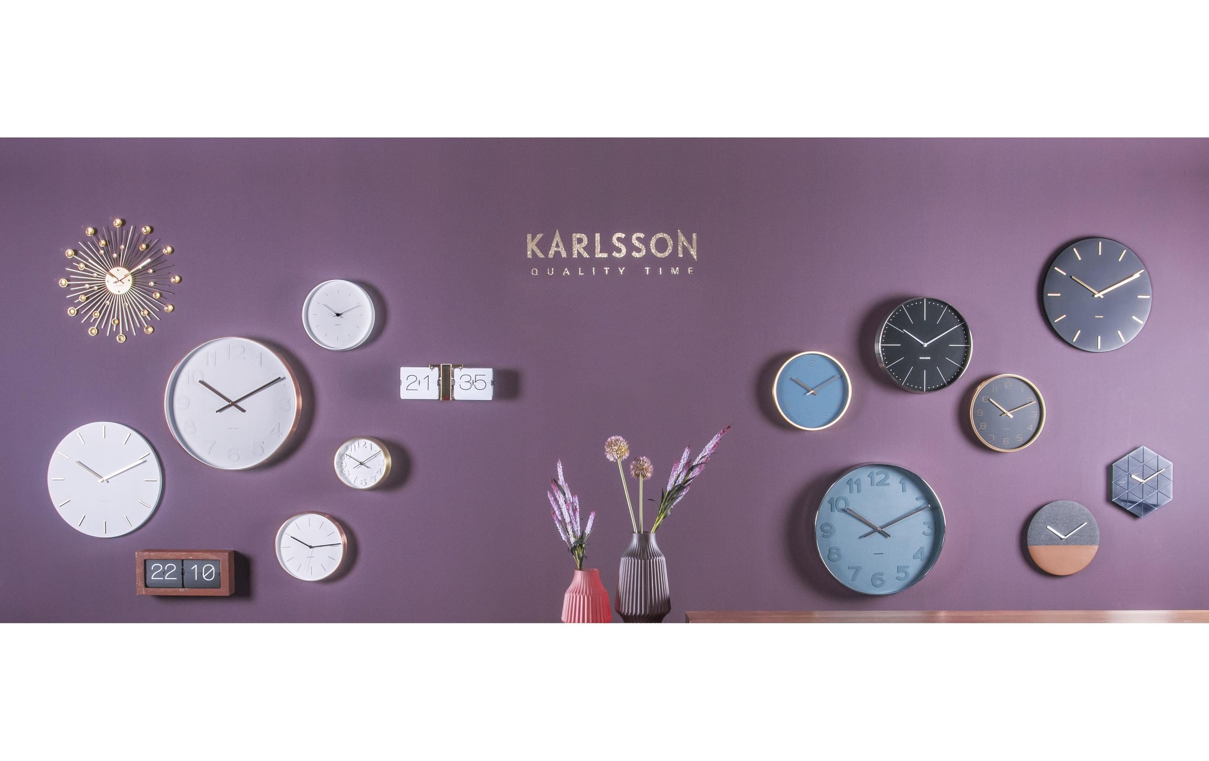 Karlsson Wanduhr »Sunburst Medium«