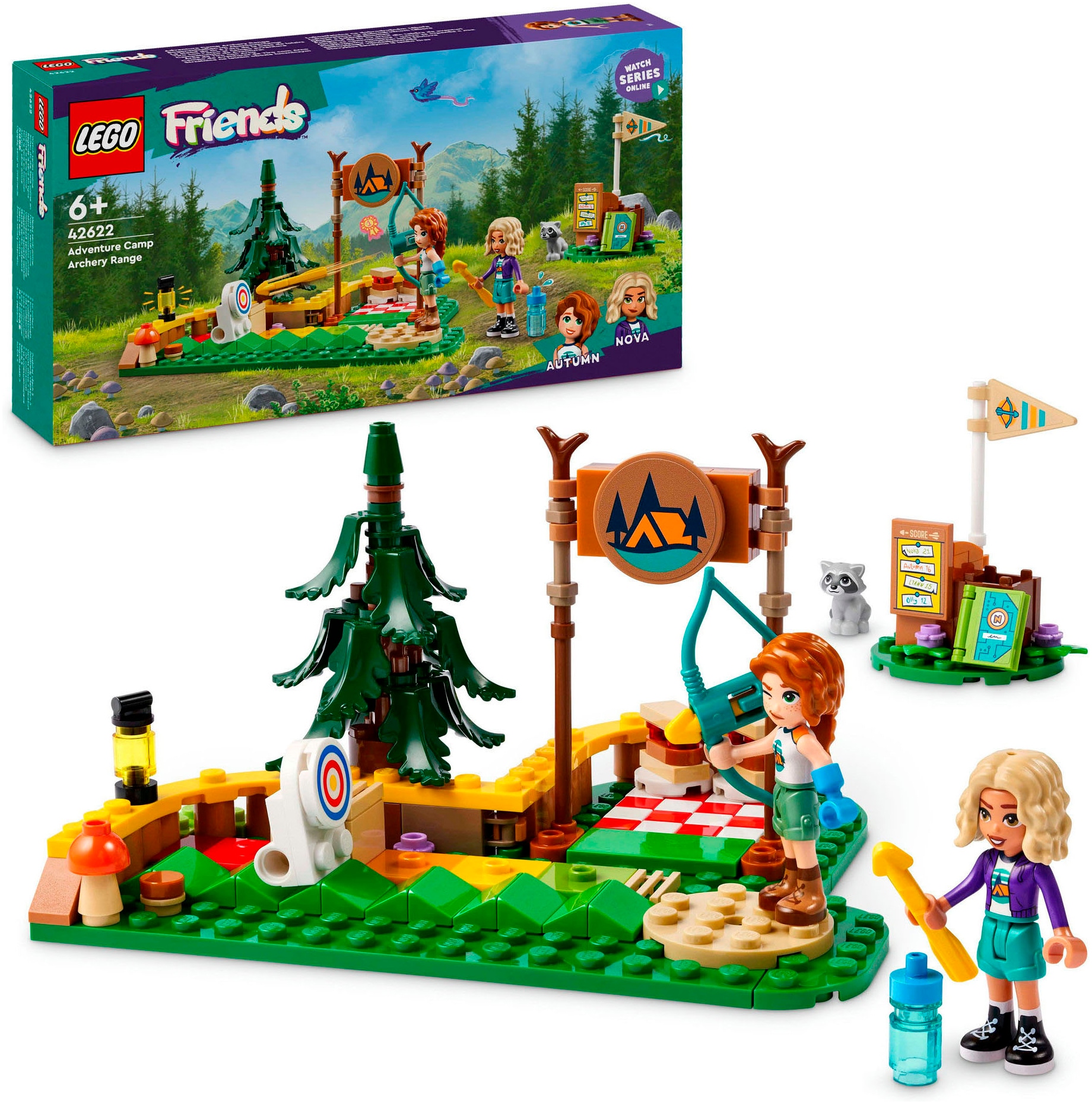 LEGO Konstruktionsspielsteine "Bogenschiessen im Abenteuercamp (42622), LEGO Friends" Made in Europe