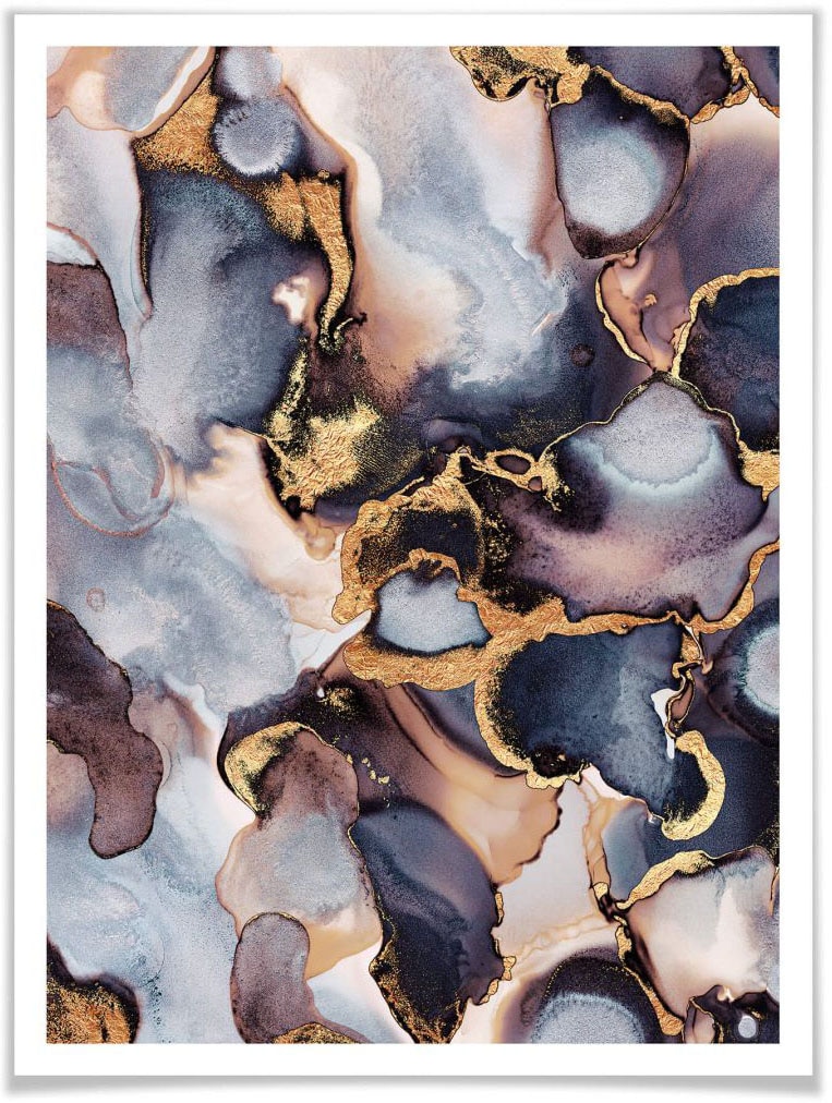 Wall-Art Poster »Gold Effekt Tinte Rosé Farbverlauf«, Marmor, (1 St.),  Poster, Wandbild, Bild, Wandposter online kaufen | Jelmoli-Versand