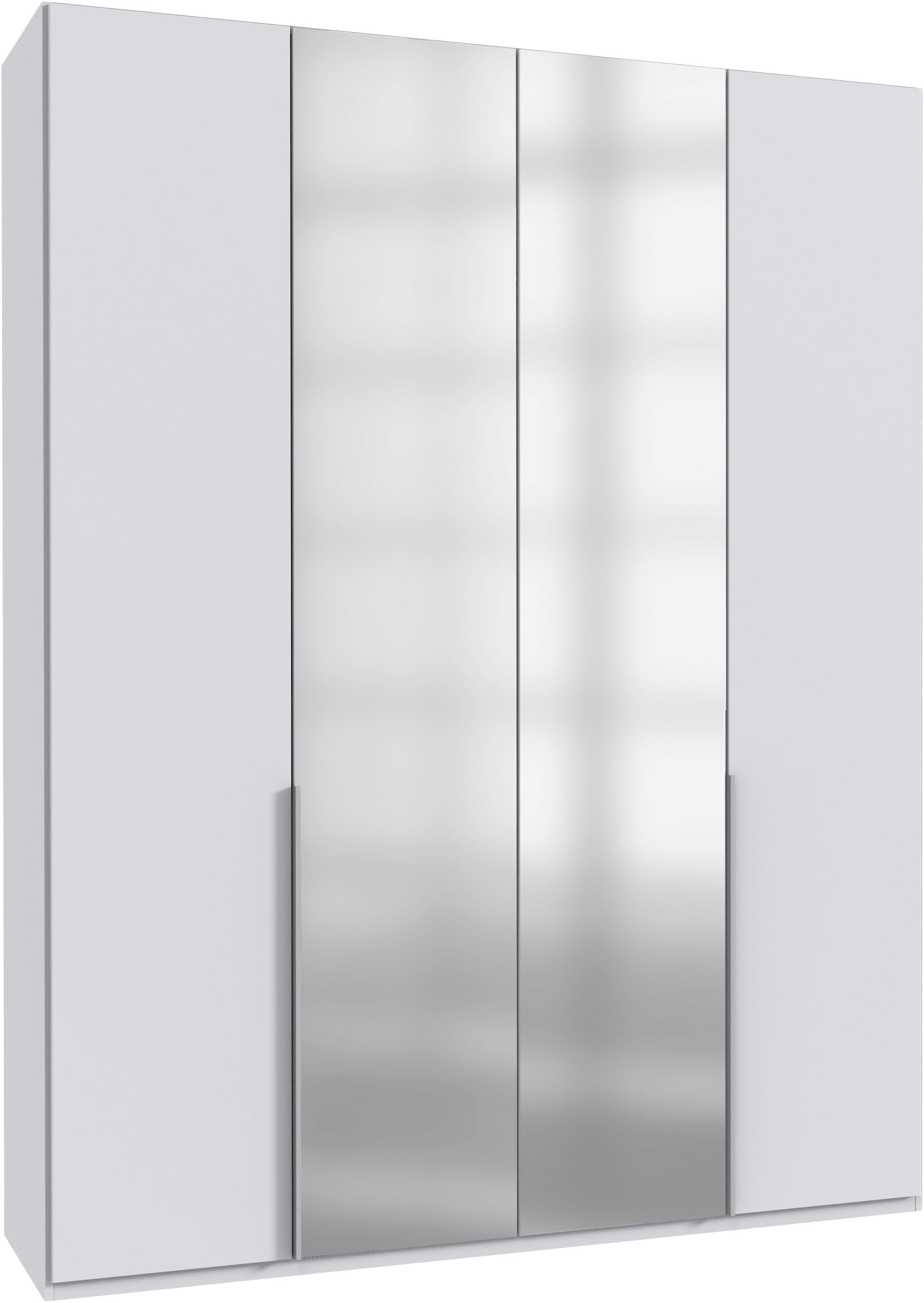 Wimex Kleiderschrank »Mugano,in 5 Breiten,2 Höhen,2 Tiefen, viele Farben, Made in Germany« in Basic oder Premium Ausstattung, mit langen Griffen aus Metall, mit oder ohne Spiegel