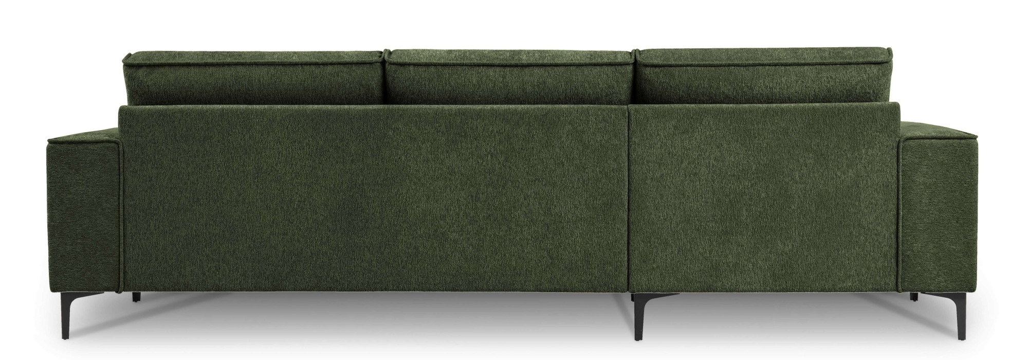 Places of Style Ecksofa »Polsterecke Oland, Struktur, Flachgewebe, Luxus-Microfaser, Boucle«, L-Form, 280 cm, Wellenunterfederung, Skandi-Design, Metallfüsse