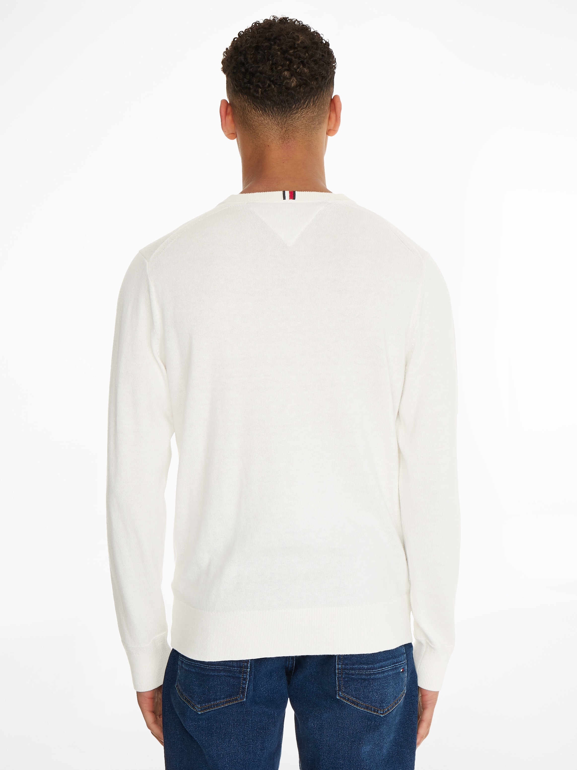 Tommy Hilfiger V-Ausschnitt-Pullover »PIMA ORG CTN CASHMERE V NECK«