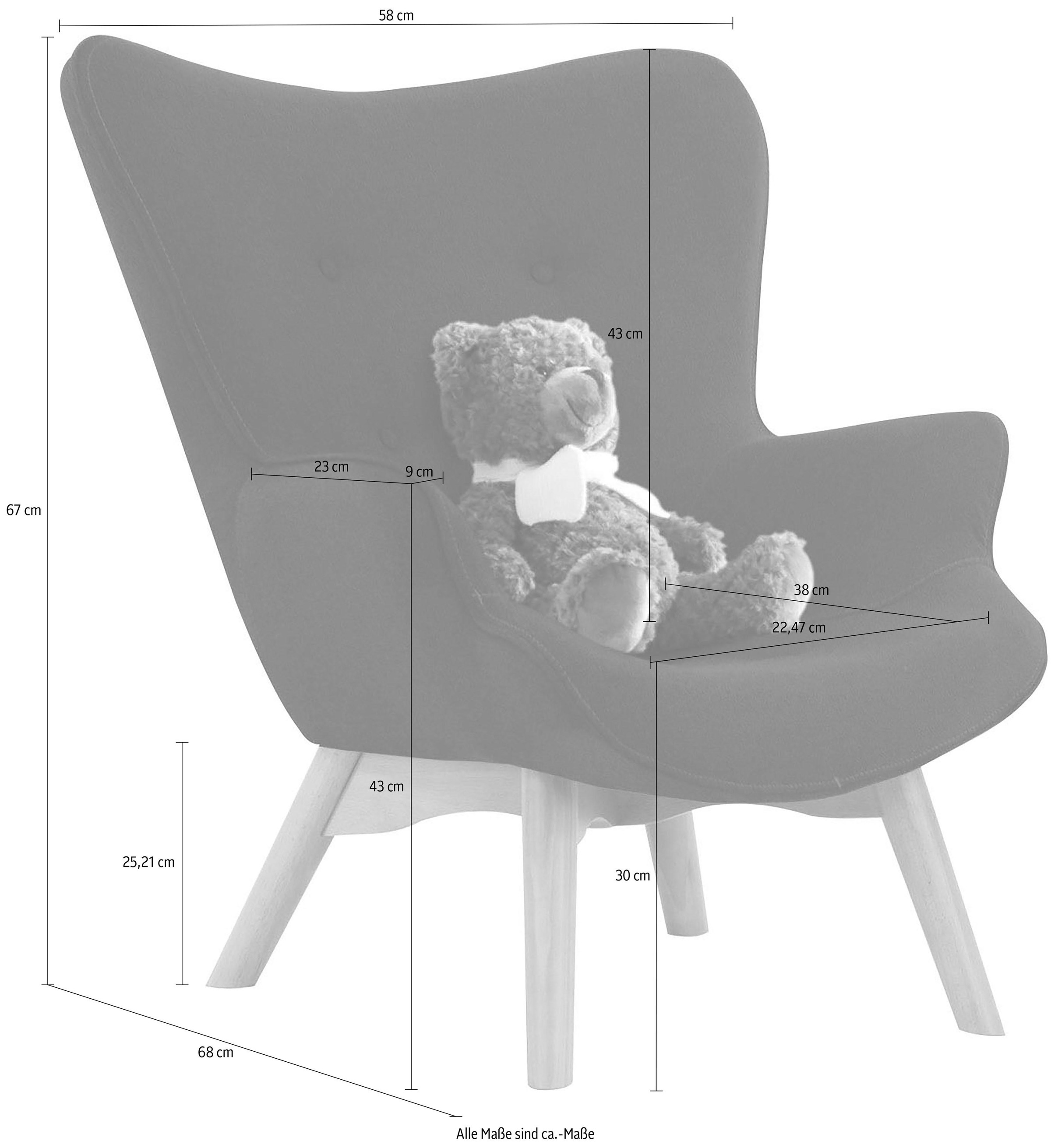 Lüttenhütt Sessel »Duca Mini«, in kleiner Ausführung für Kinder