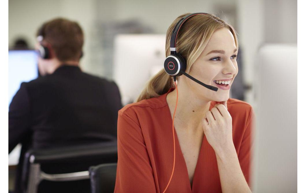 Jabra Headset »Evolve 40 Duo UC«, Noise-Cancelling