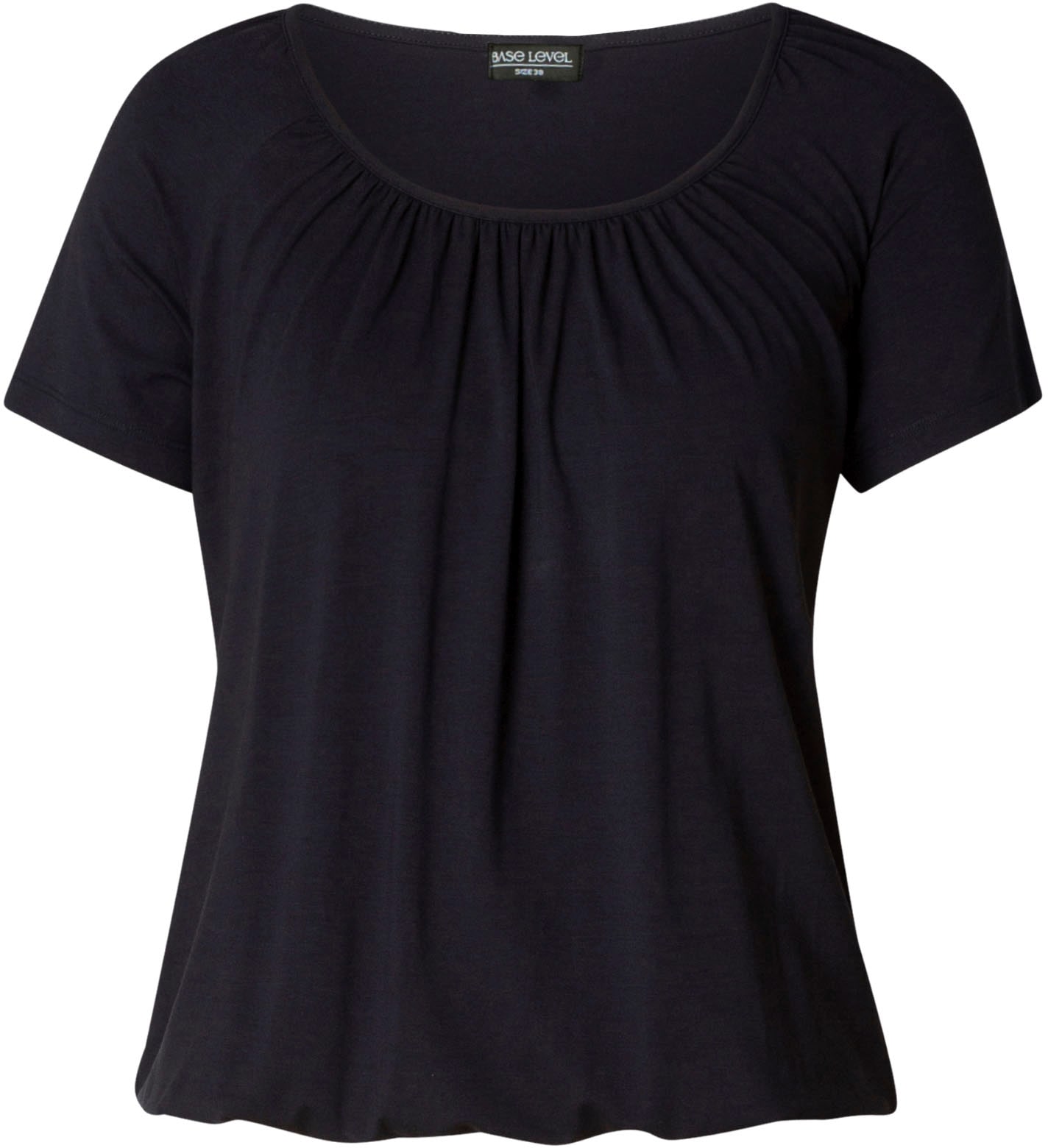 Base Level T-Shirt »Yona«, mit Raffung Jelmoli-Versand bestellen und Bund elastischem online Schweiz am bei Ausschnitt