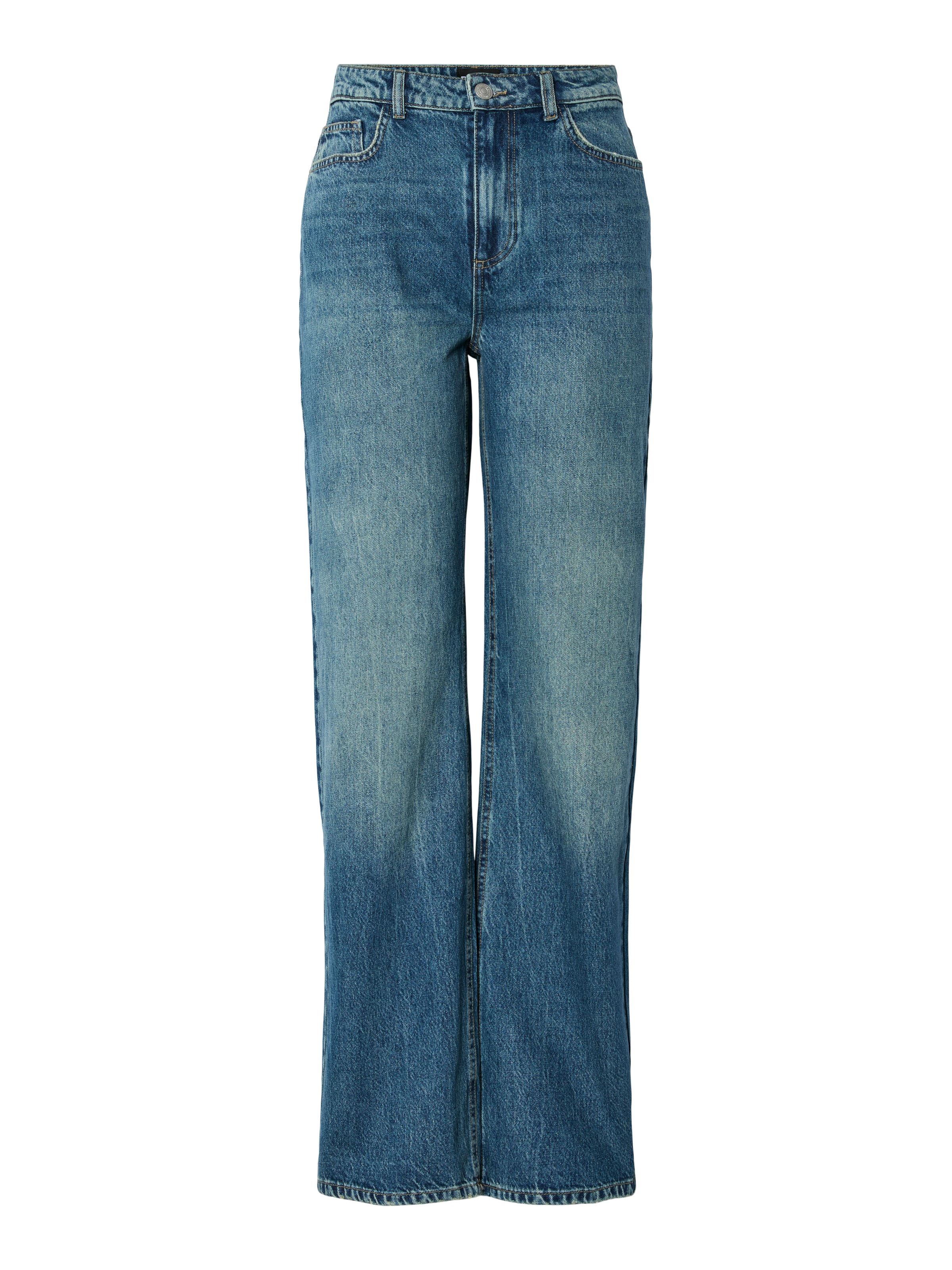 pieces High-waist-Jeans »PCKATE HW STRAIGHT JEANS MB NOOS BC«