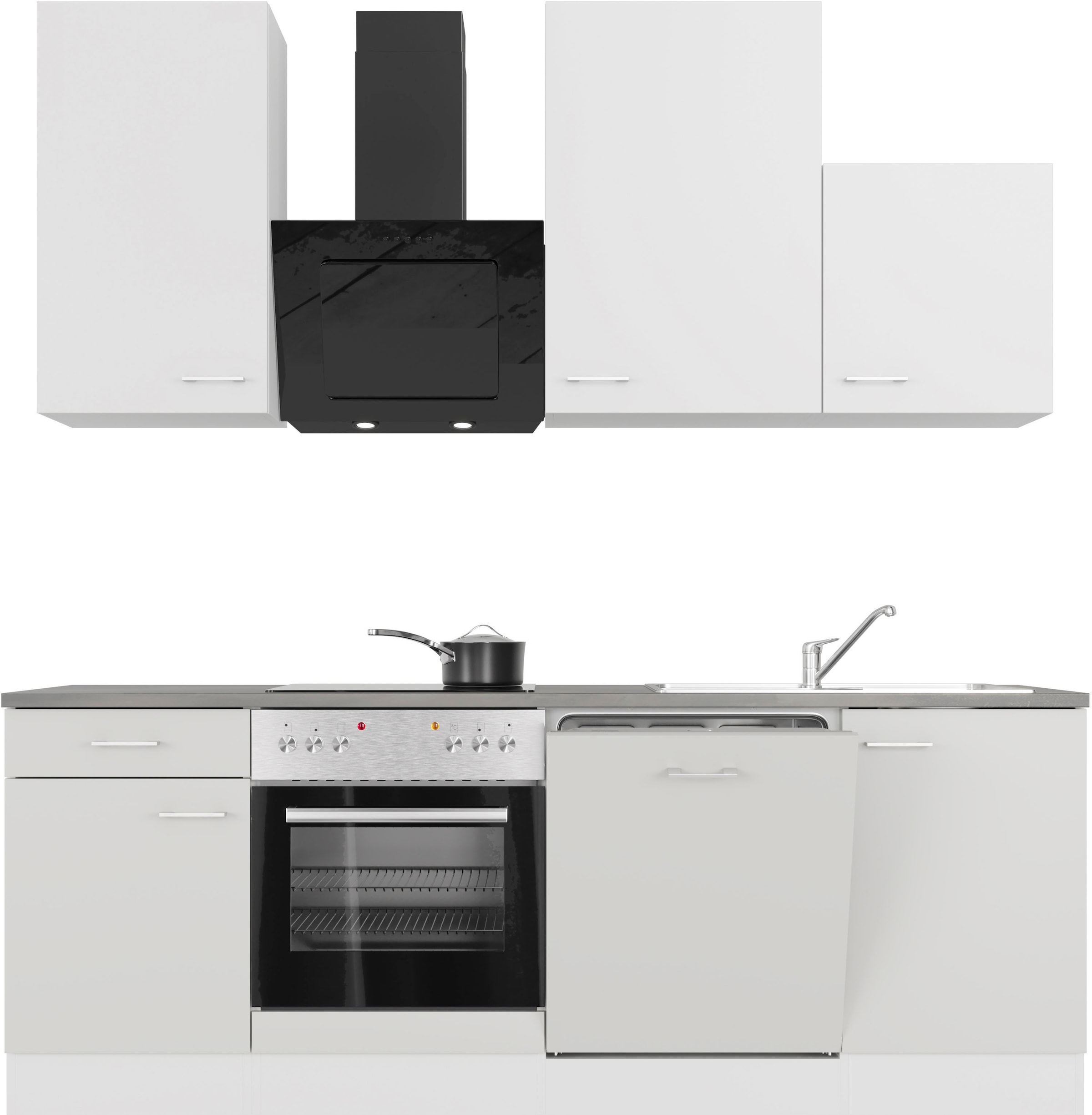 Flex-Well Küche »Lucca«, | online vielen Breite cm, mit 220 Farbvarianten Jelmoli-Versand bestellen E-Geräten, erhältlich in