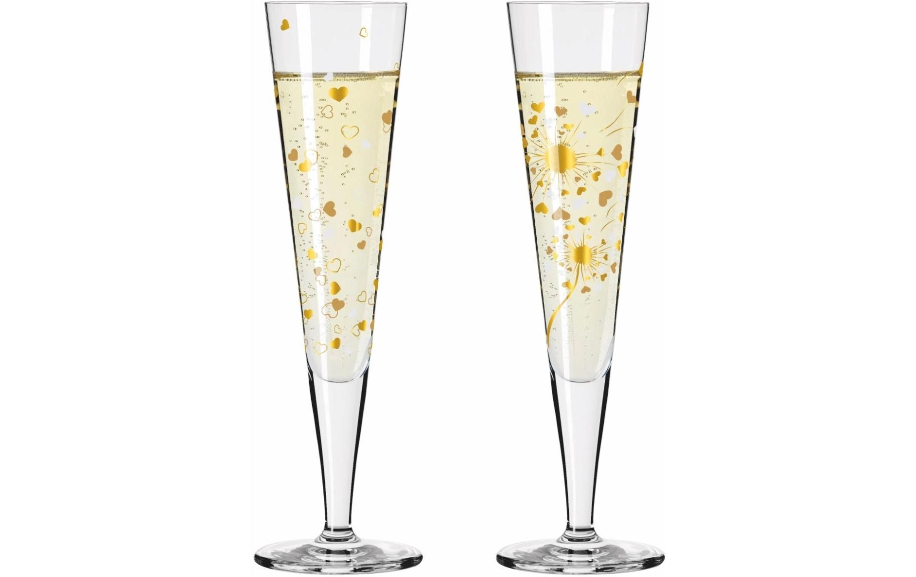 Ritzenhoff Champagnerglas »Goldfarbennacht F24 205 ml 2 Stück«, (2 tlg.)