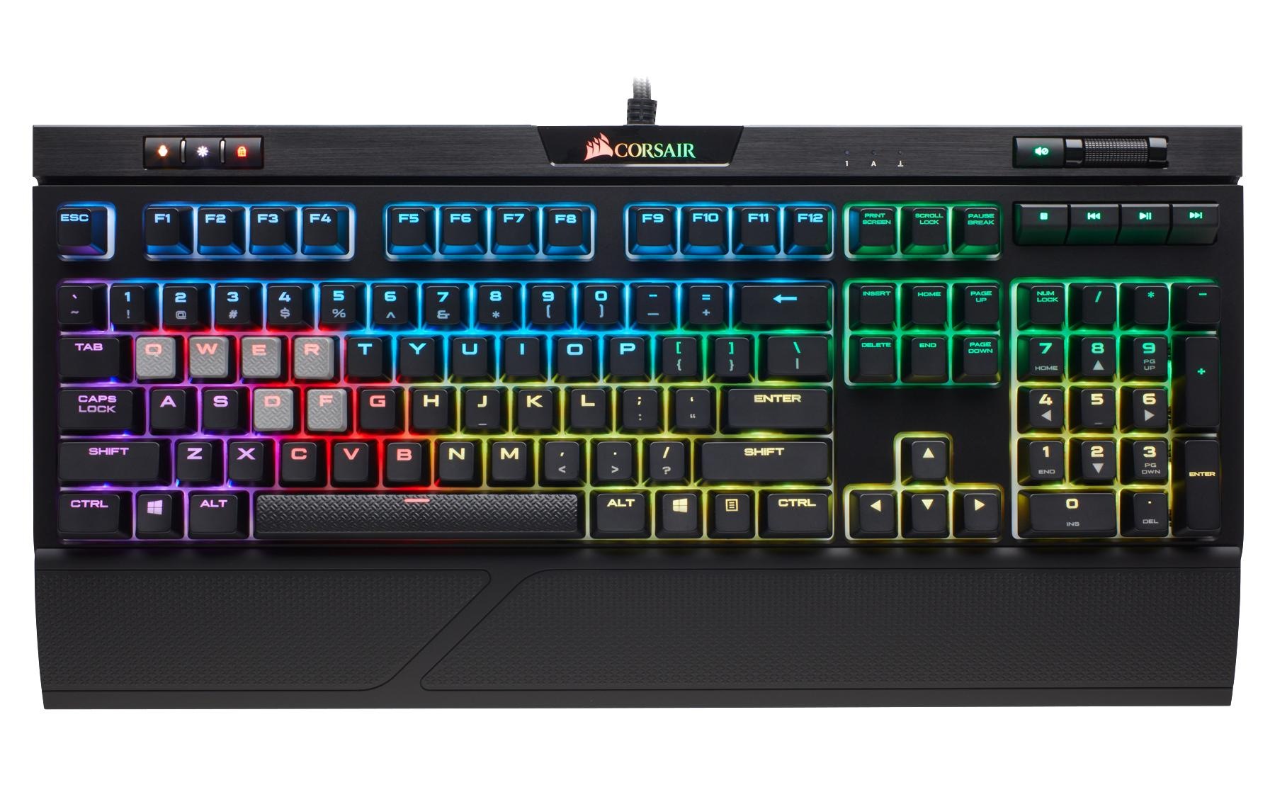 Corsair Gaming-Tastatur »STRAFE RGB MK.2 Cherry MX Silent«, (Ziffernblock)