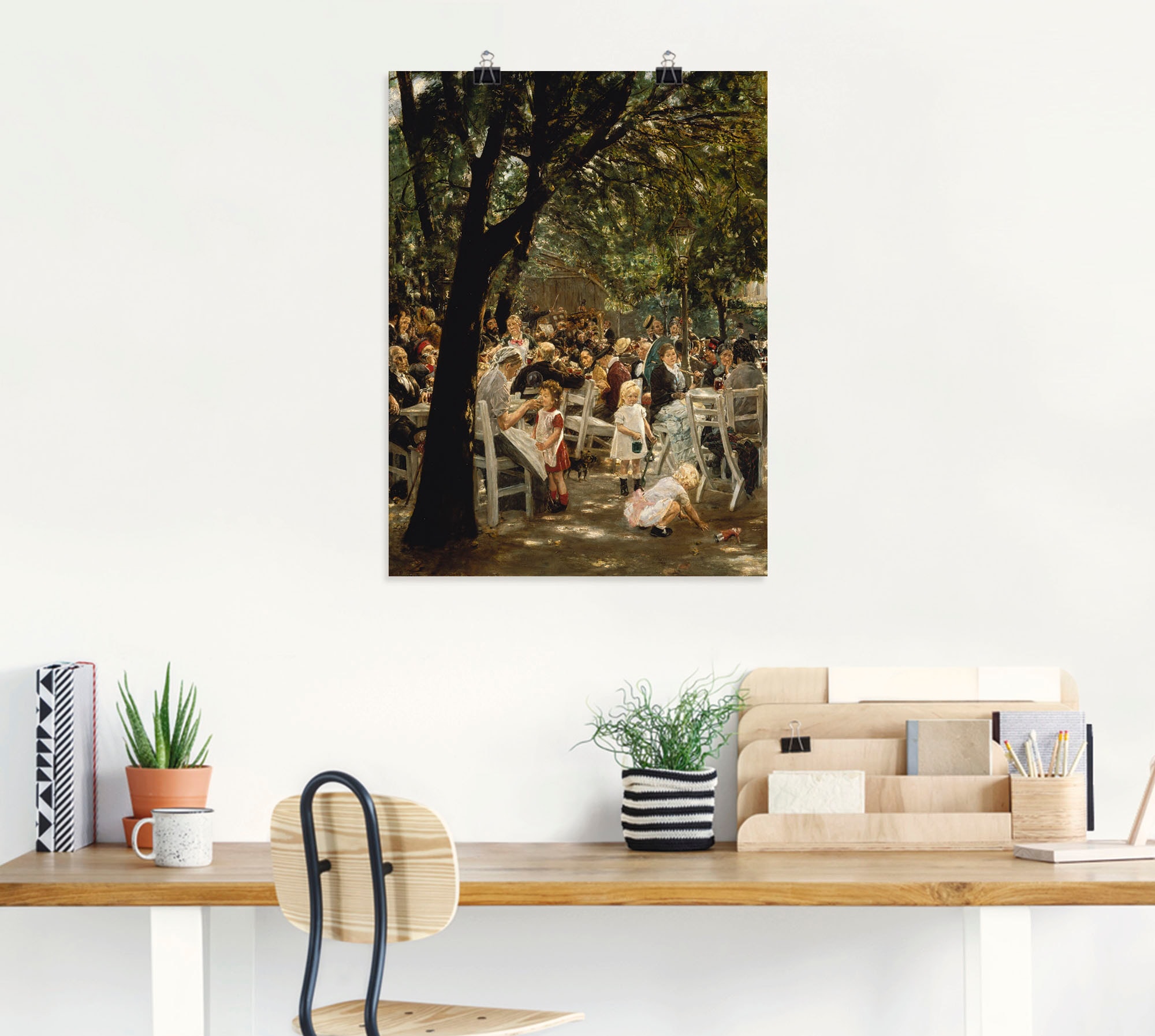 Artland Kunstdruck »Münchner Biergarten. 1883/84«, Gruppen & Familien, (1 St.), als Leinwandbild, Wandaufkleber oder Poster in versch. Grössen