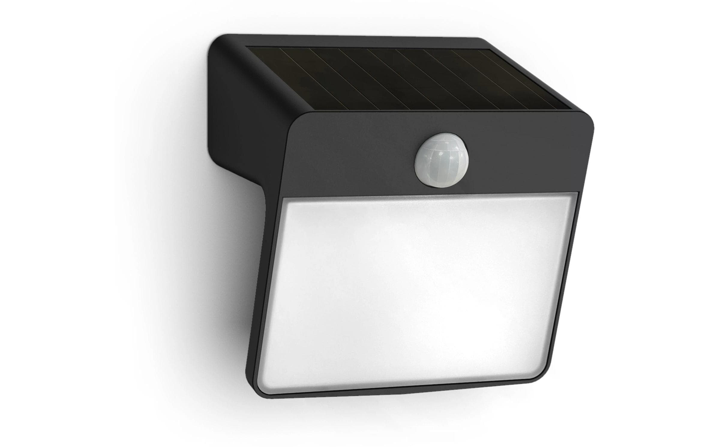 Philips Schwarz Aussen-Wandleuchte "Solar Yarixa 2700K" Warmweiss