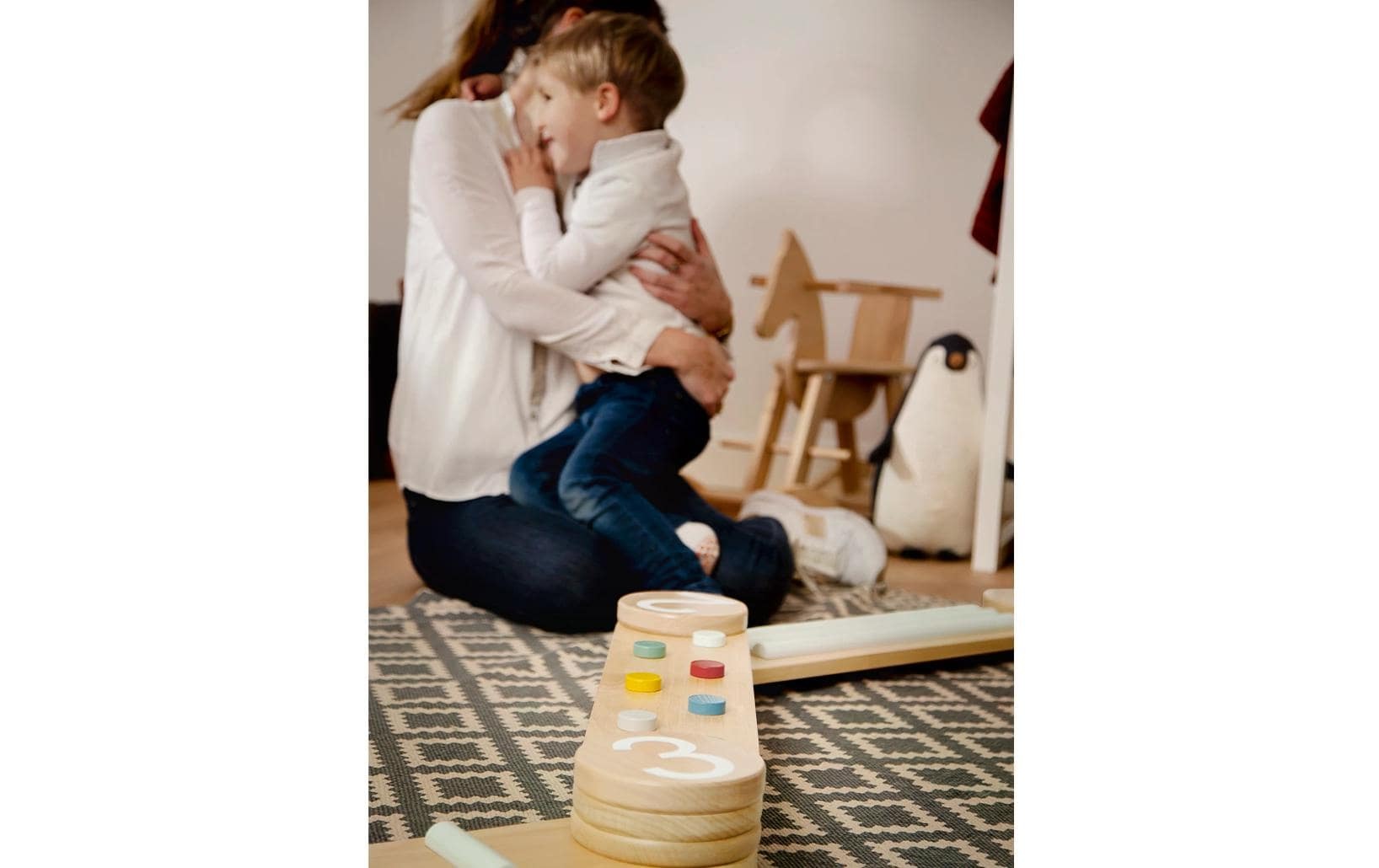 Lernspielzeug »Pinolino Balance Steine mit Zahlen «Kari» 4-teilig«, Holzart: Buche